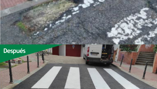 Continúan los trabajos de mantenimiento del viario público en Villanueva del Pardillo