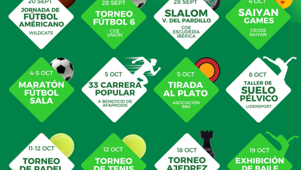 Fiestas Patronales San Lucas 2025. Actividades deportivas en Villanueva del Pardillo