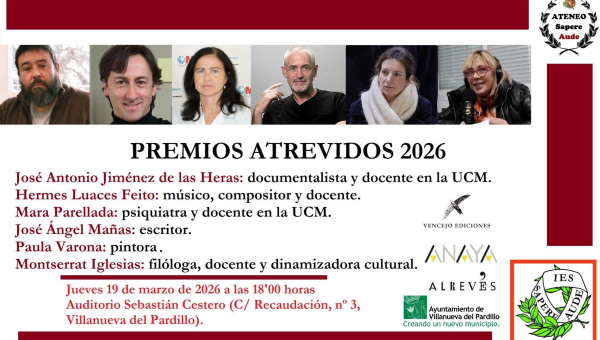 Villanueva de Pardilo acoge los V Premios Atrevidos del IES Sapere Aude