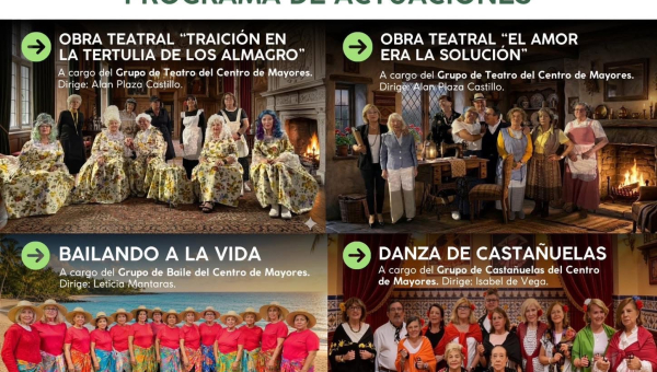 Los mayores de Villanueva del Pardillo celebran su fiesta de fin de curso con teatro, baile y castañuelas