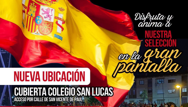 ÚLTIMA HORA. La gran pantalla para animar a nuestra selección se traslada a la cubierta del Colegio San Lucas