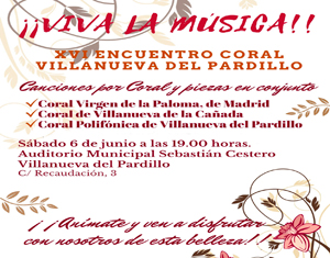 XVI Encuentro de Corales de Villanueva del Pardillo, sábado 6 de junio'26