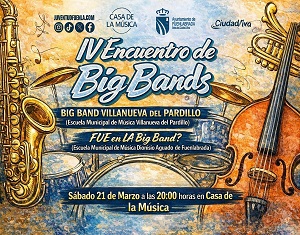 Concierto Intercambio de la Big Band de Villanueva del Pardillo en Fuenlabrada, sábado 21 de marzo'26
