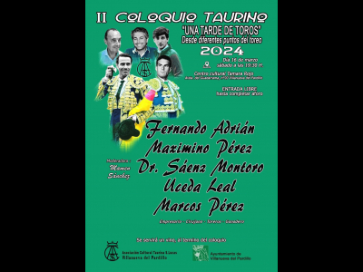 II COLOQUIO TAURINO “UNA TARDE DE TOROS” EN VILLANUEVA DEL PARDILLO. 13/03/2024