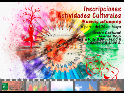 Inscripciones de las Actividades Culturales curso 2024-2025. Nuevos alumnos