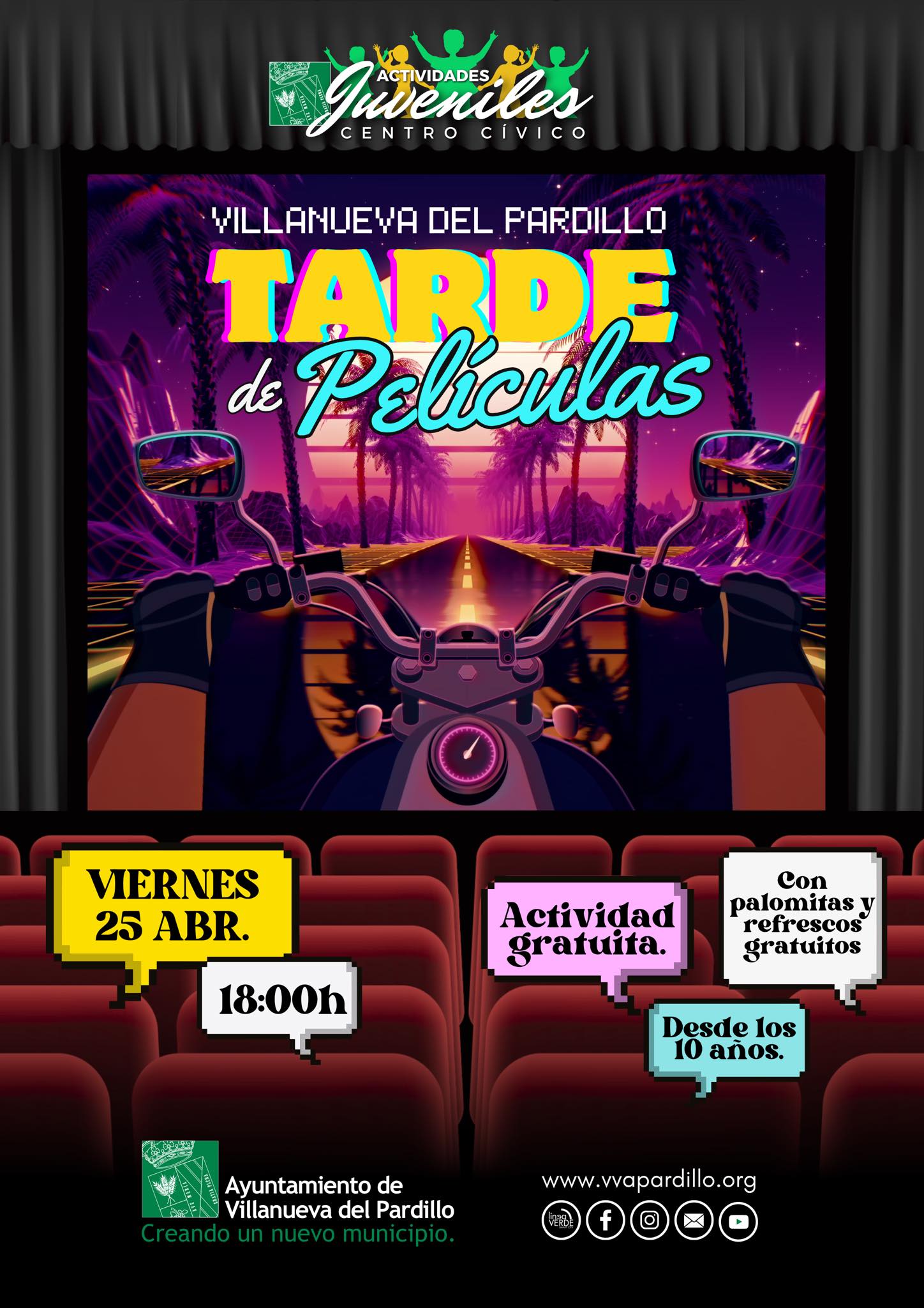 Actividades juveniles Centro Cívico. Tarde de películas en Villanueva del Pardillo