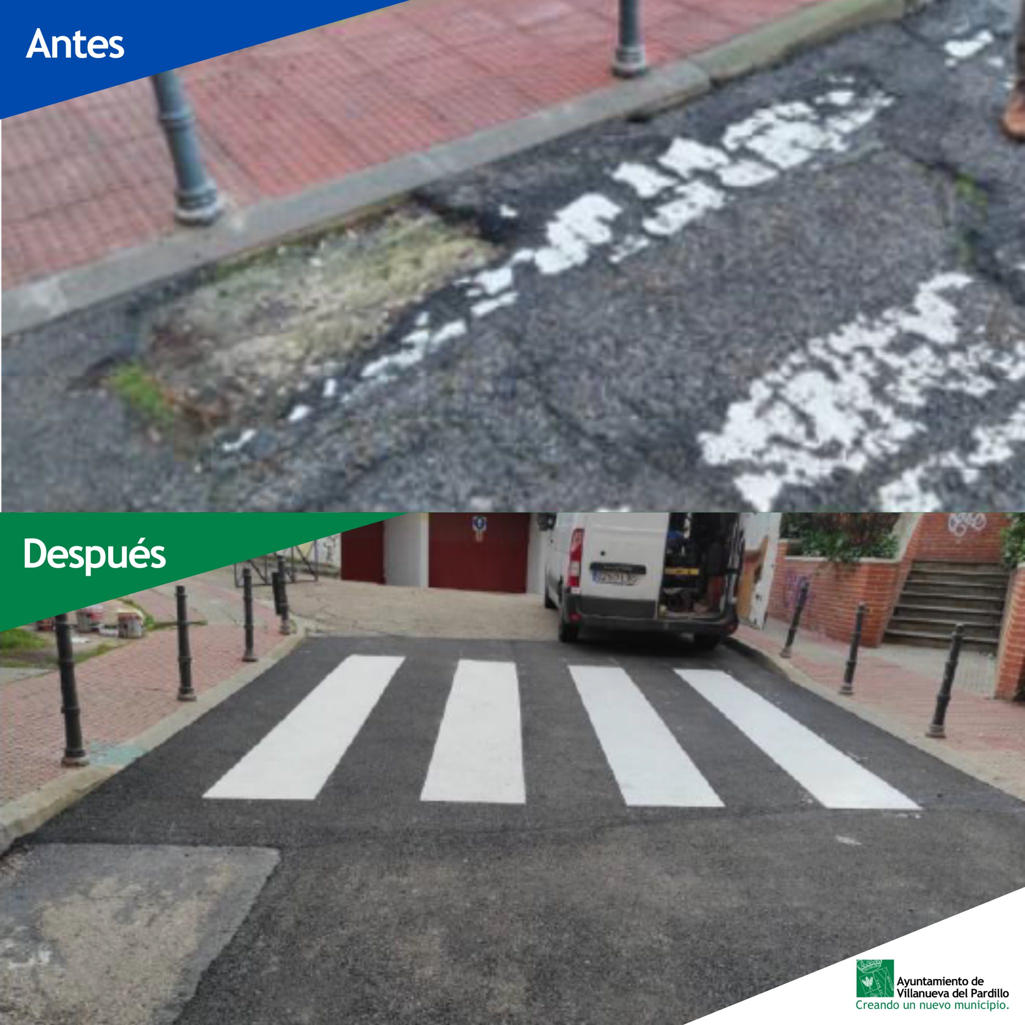 Continúan los trabajos de mantenimiento del viario público en Villanueva del Pardillo