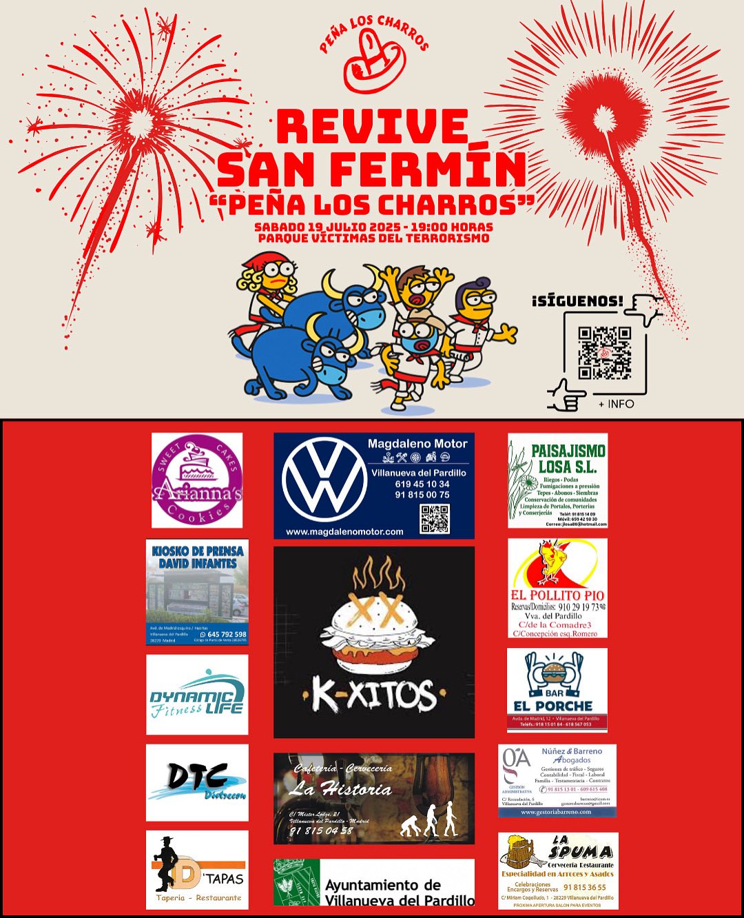 Fiesta de San Fermín de la Peña Los Charros en Villanueva del Pardillo