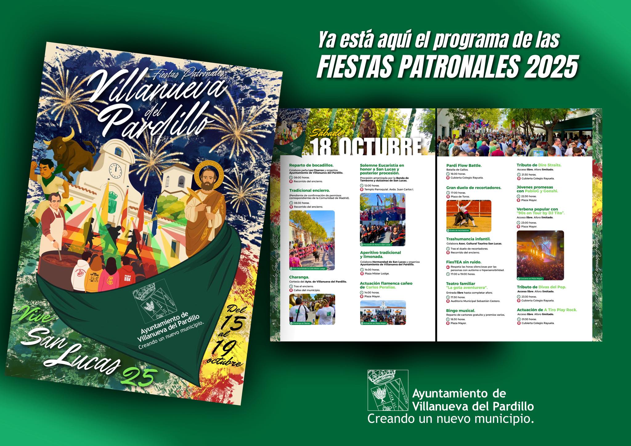 Villanueva del Pardillo presenta el programa de Fiestas Patronales San Lucas Evangelista 2025