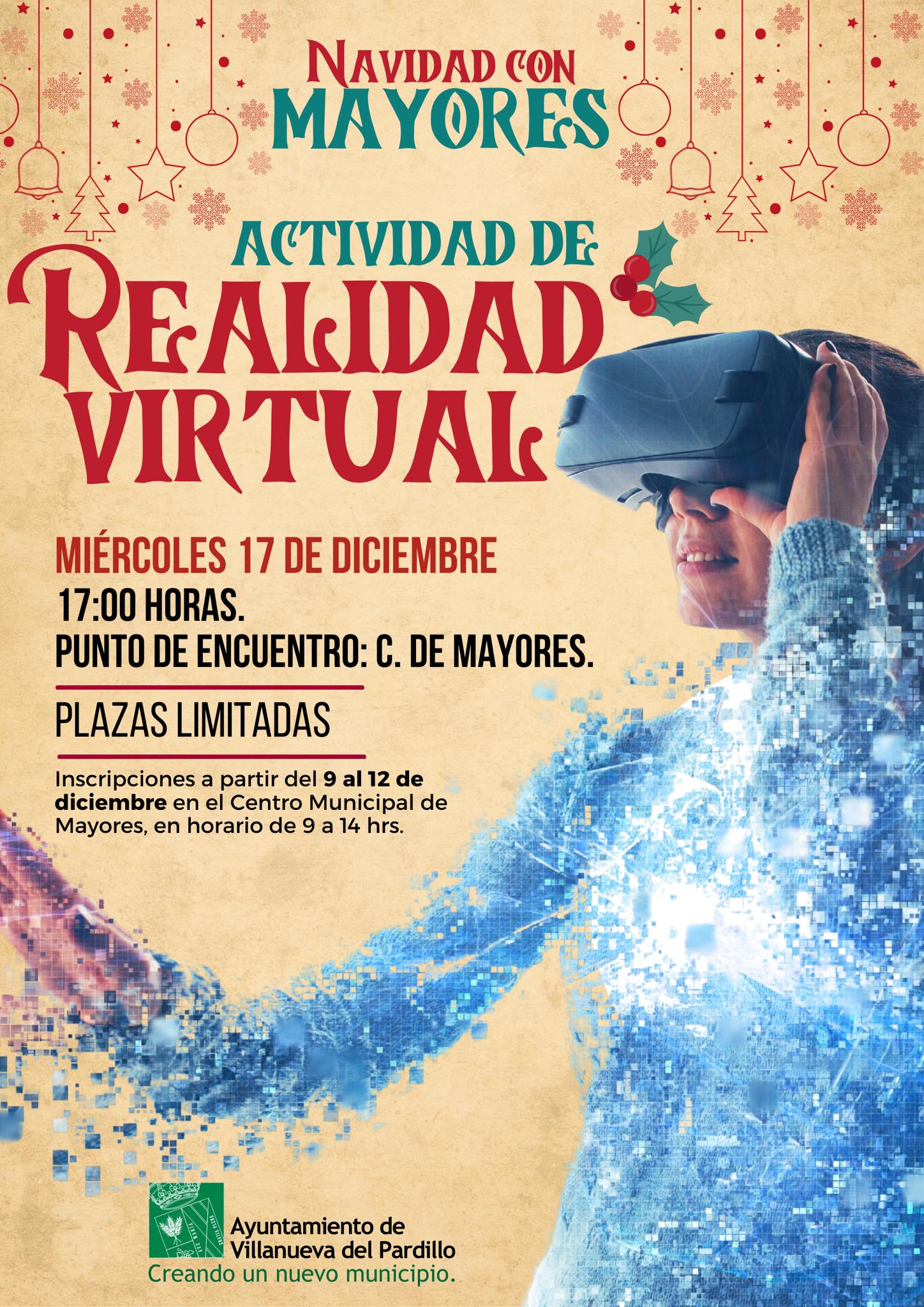 Actividad de realidad virtual para los mayores de Villanueva del Pardillo