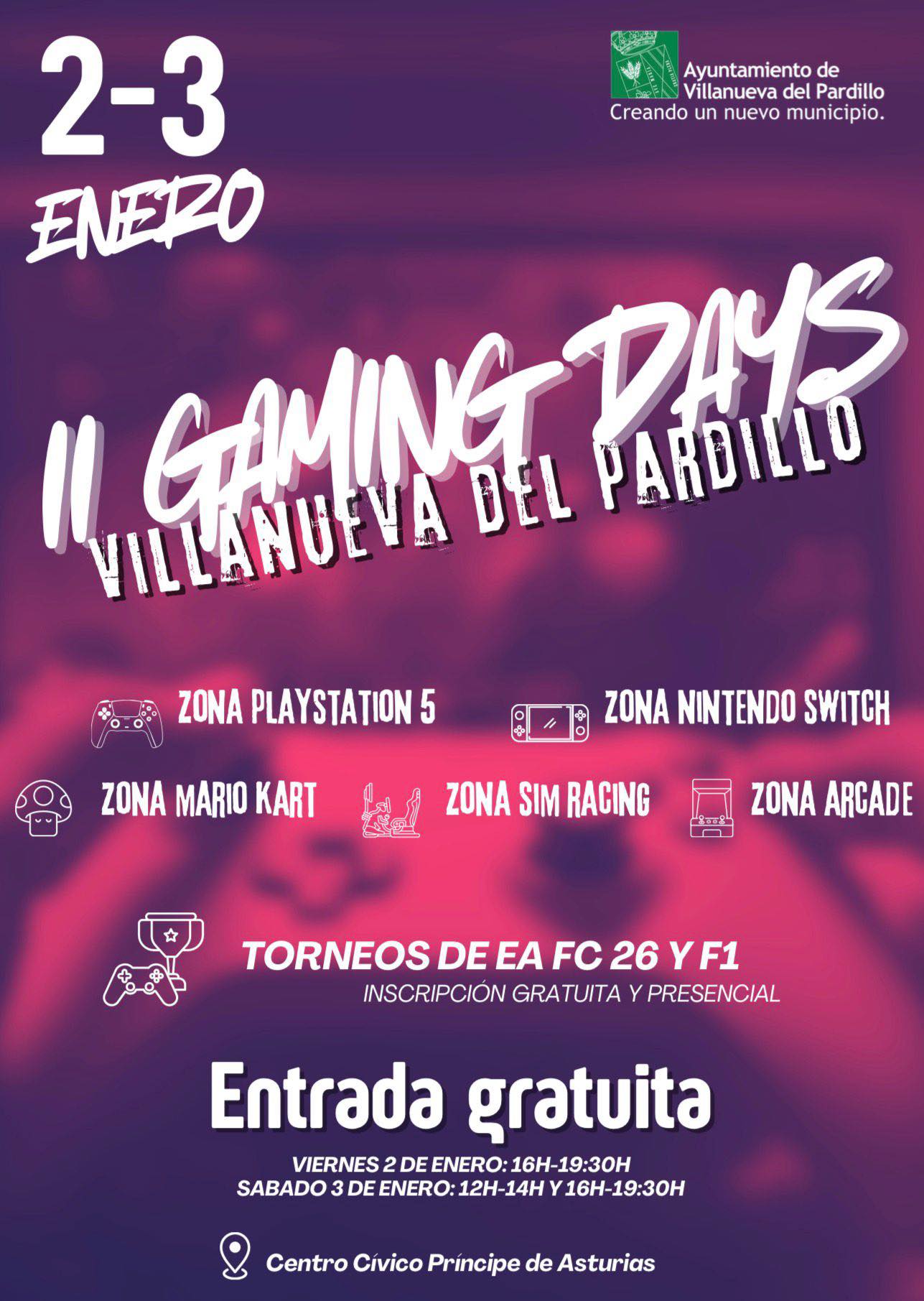 Llegan los II Gaming Days a Villanueva del Pardillo para nuestros jóvenes