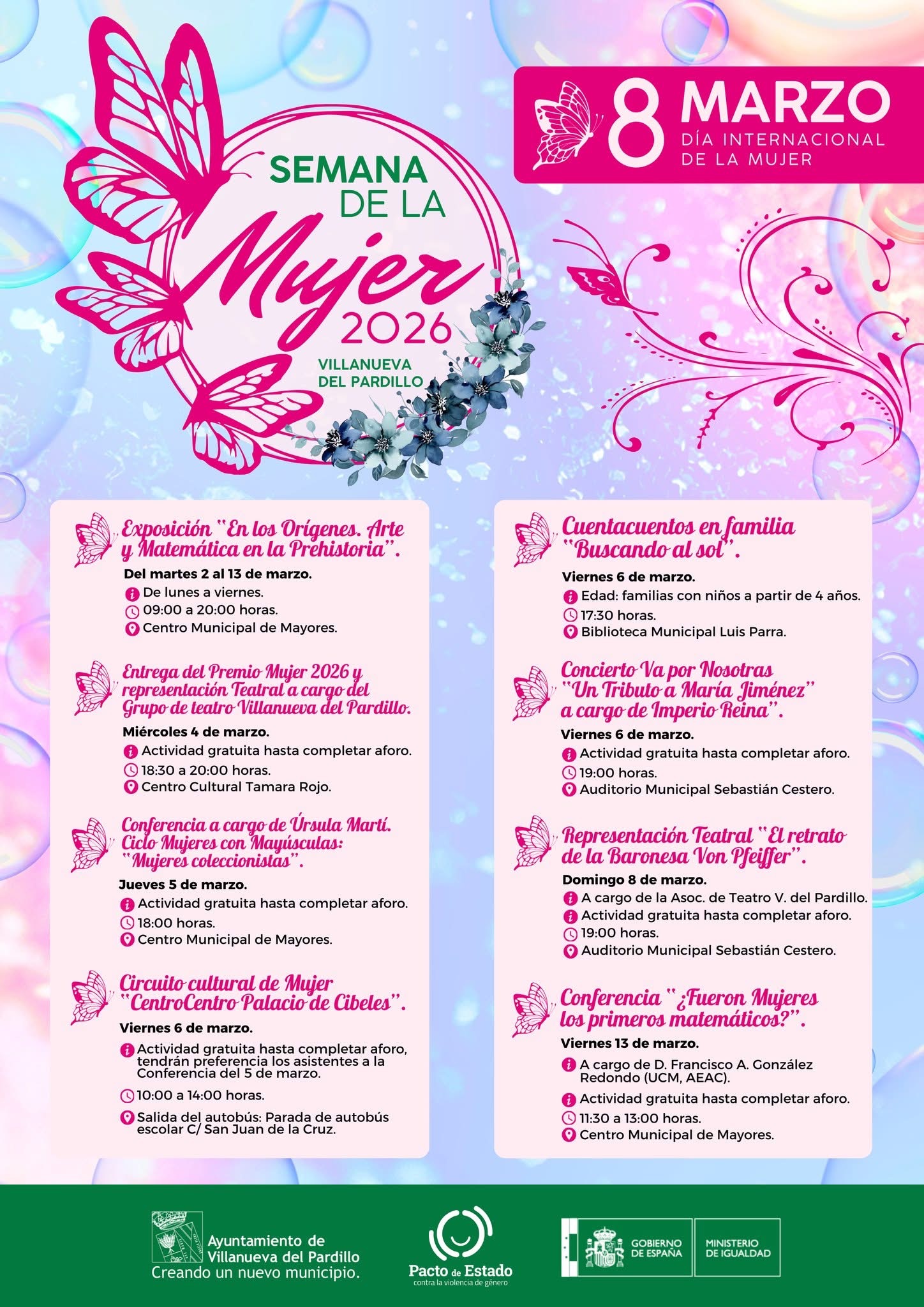 Villanueva del Pardillo celebra la Semana de la Muejr 2026