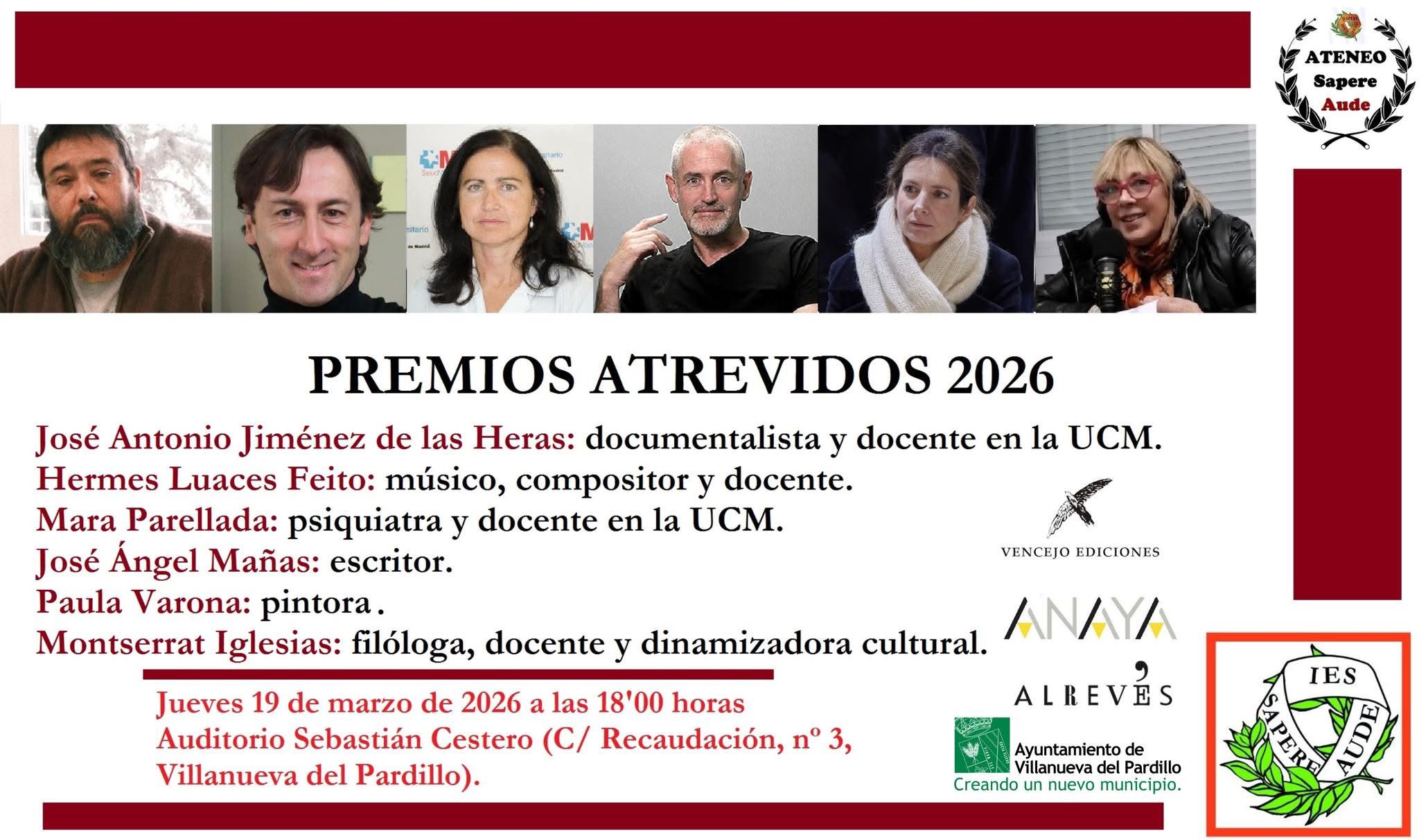 Villanueva de Pardilo acoge los V Premios Atrevidos del IES Sapere Aude