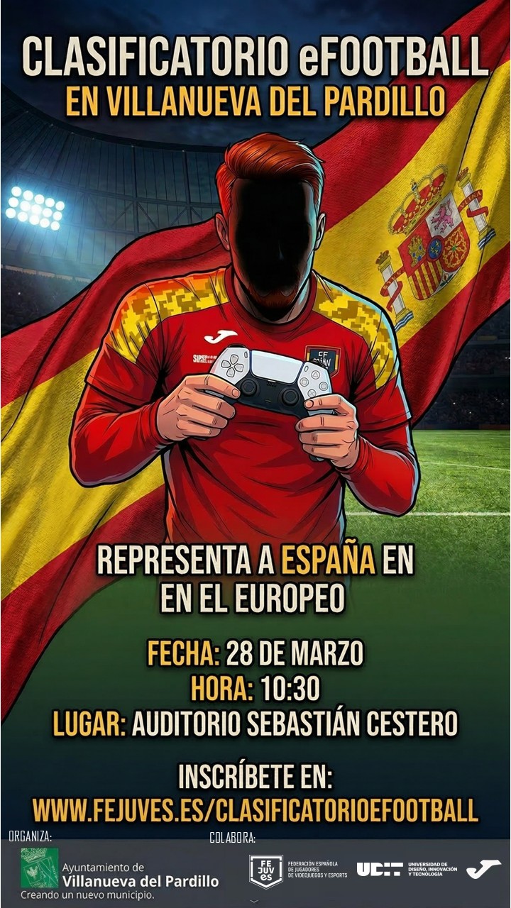 Villanueva del Pardillo, sede del clasificatorio nacional de eFootball de FEJUVES