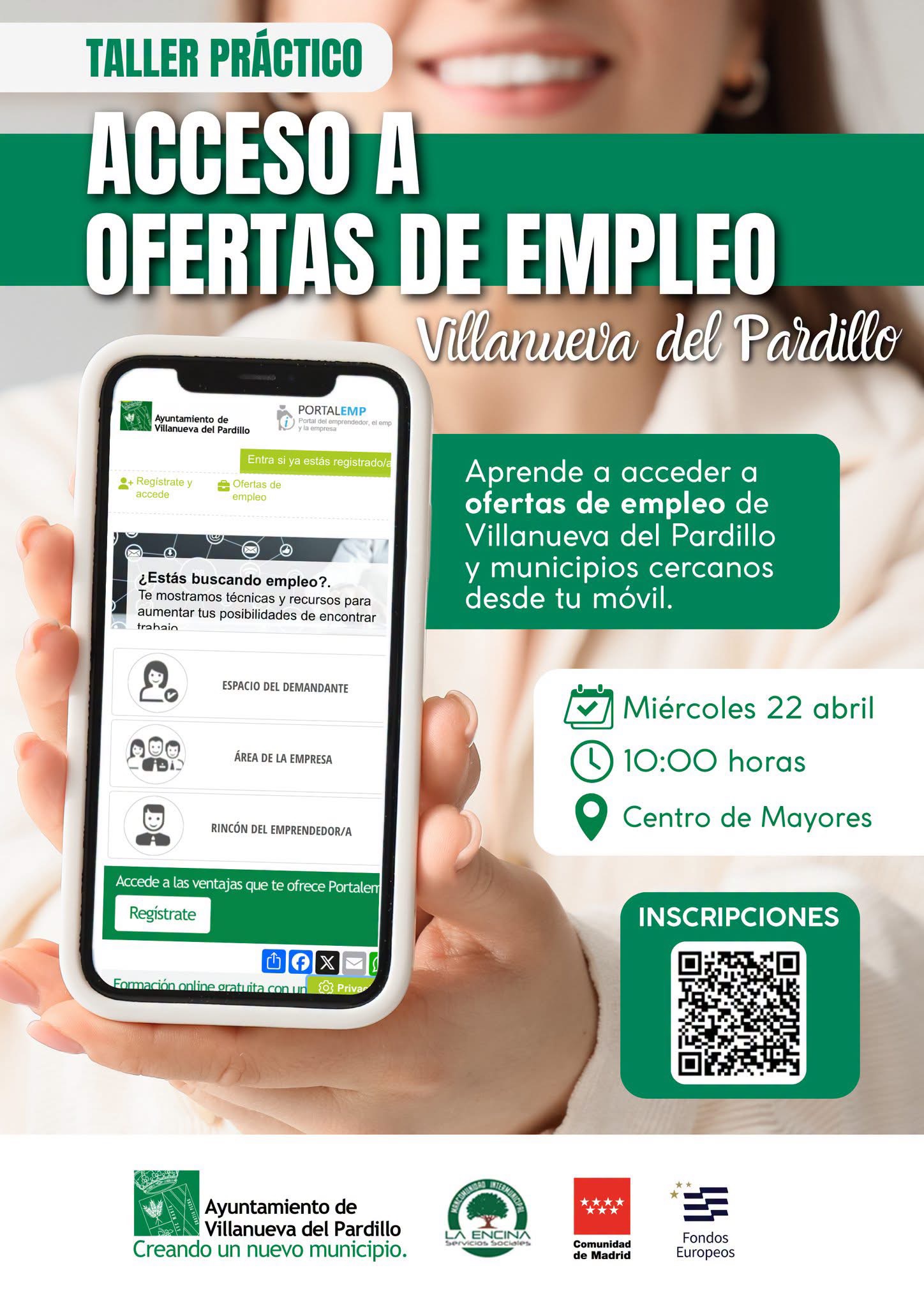 Taller práctico de acceso a ofertas de empleo en Villanueva del Pardillo
