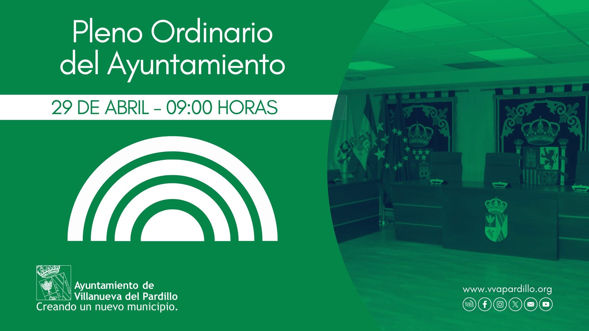 Pleno Ordinario de abril en Villanueva del Pardillo
