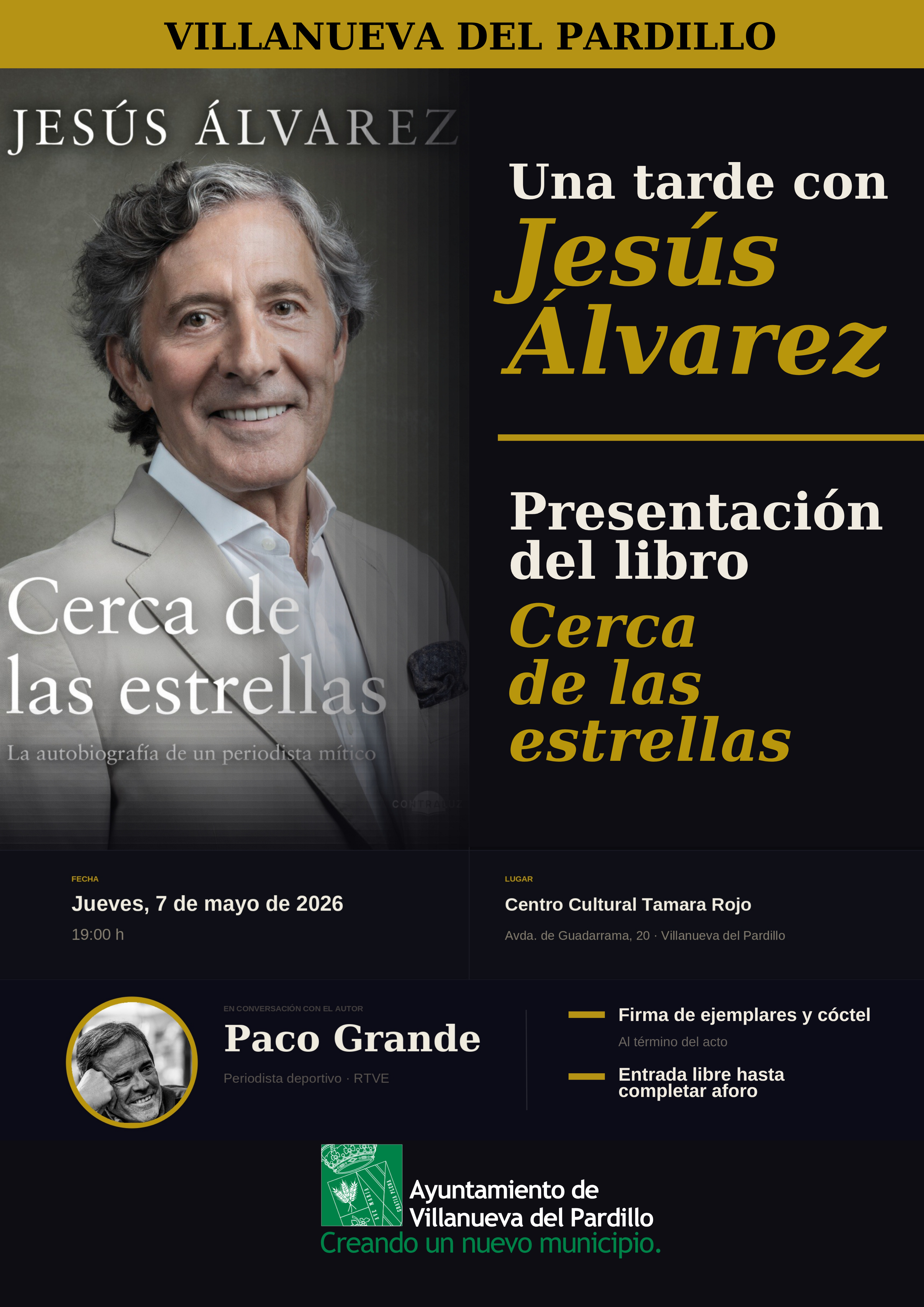Una tarde con Jesús Álvarez. Presentación de su nuevo libro “Cerca de las estrellas“