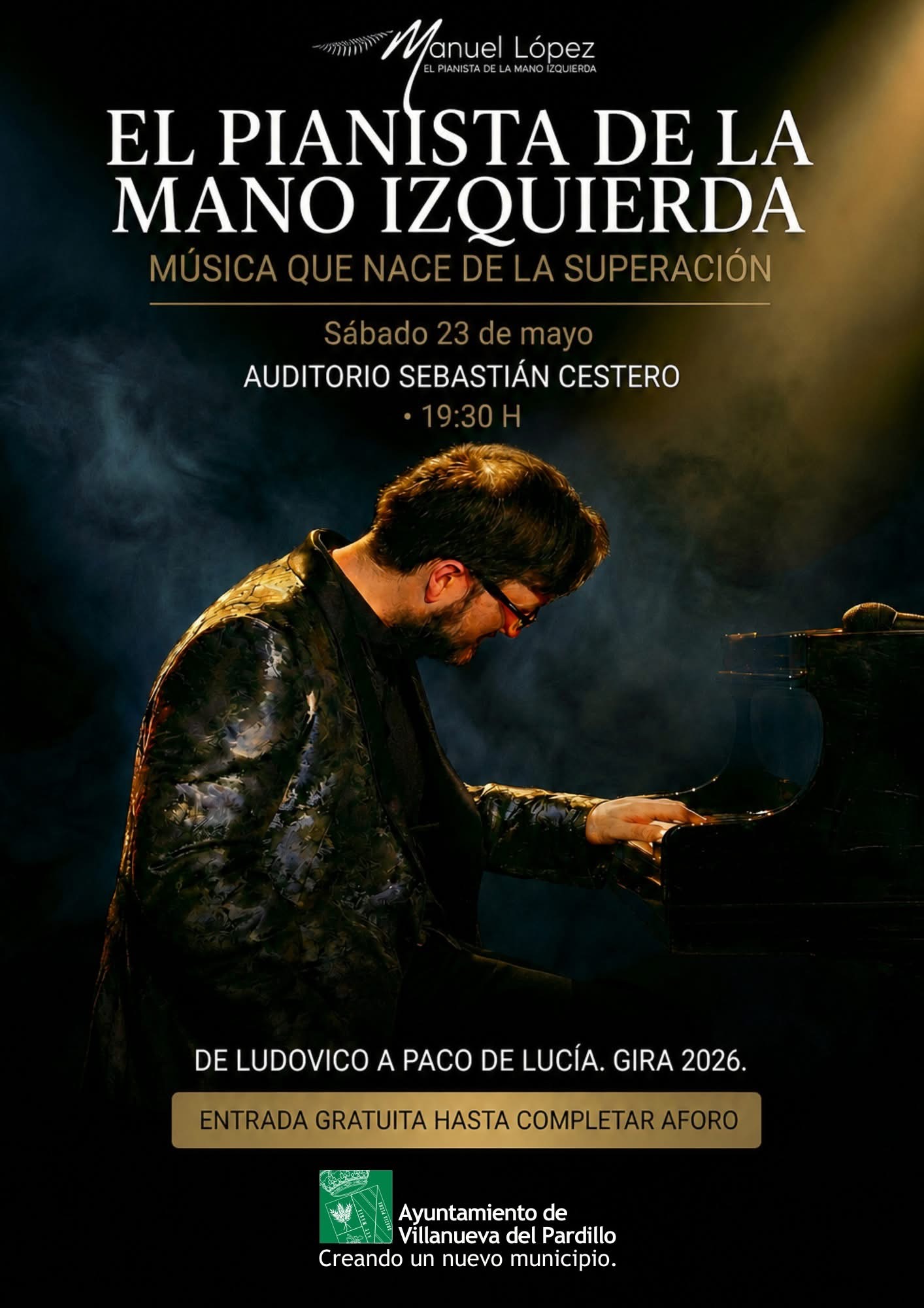 Concierto “El Pianista de la Mano Izquierda” en Villanueva del Pardillo