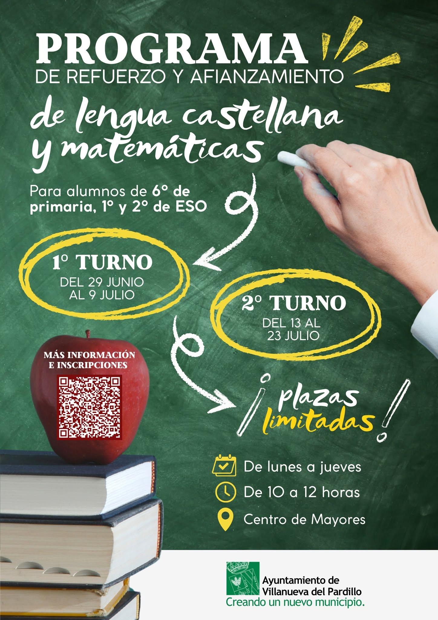 Programa de refuerzo y afianzamiento de Lengua Castellana y Matemáticas en Villanueva del Pardillo
