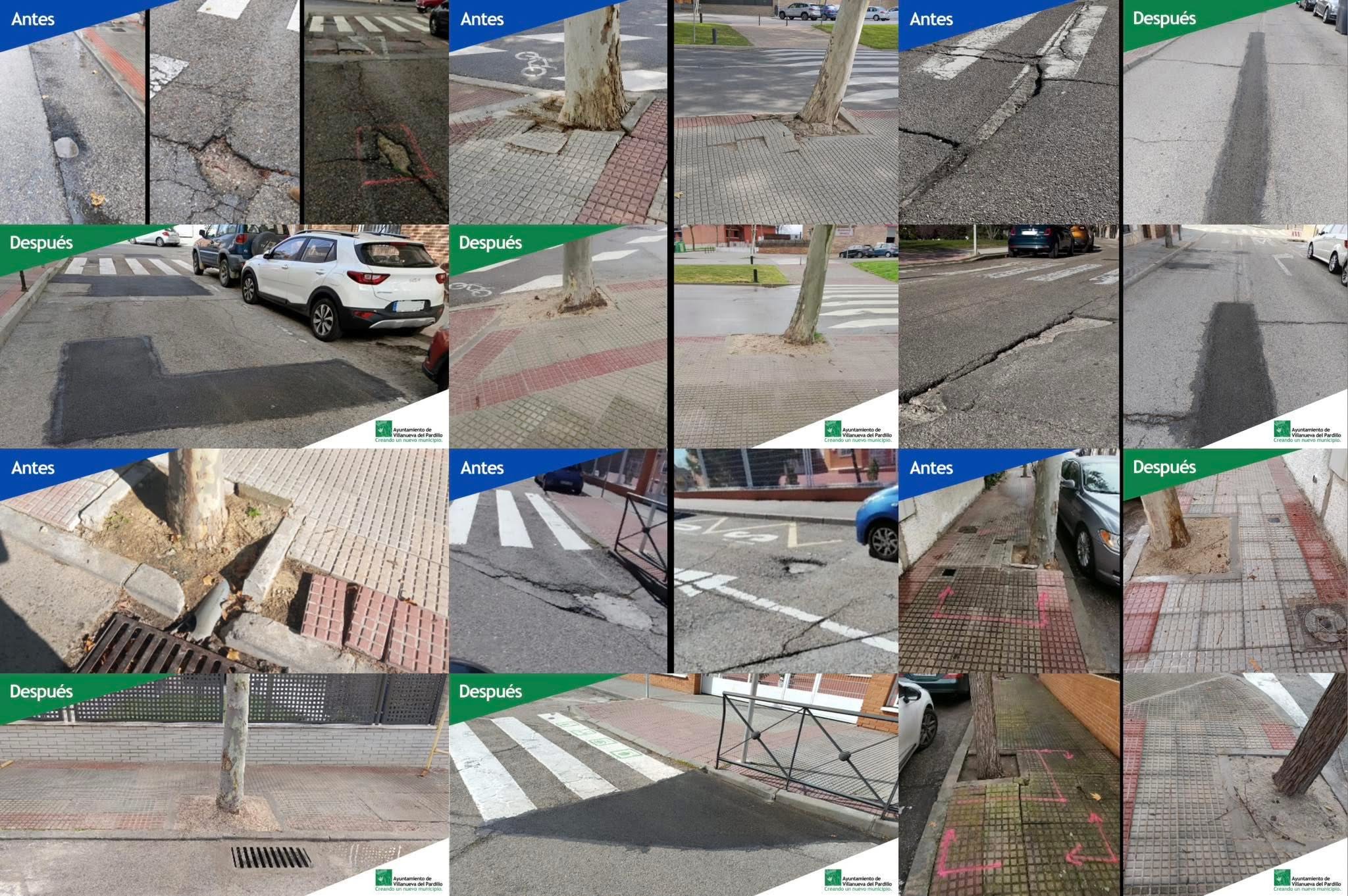 Villanueva del Pardillo continúa realizando actuaciones de mantenimiento y reparación del viario público
