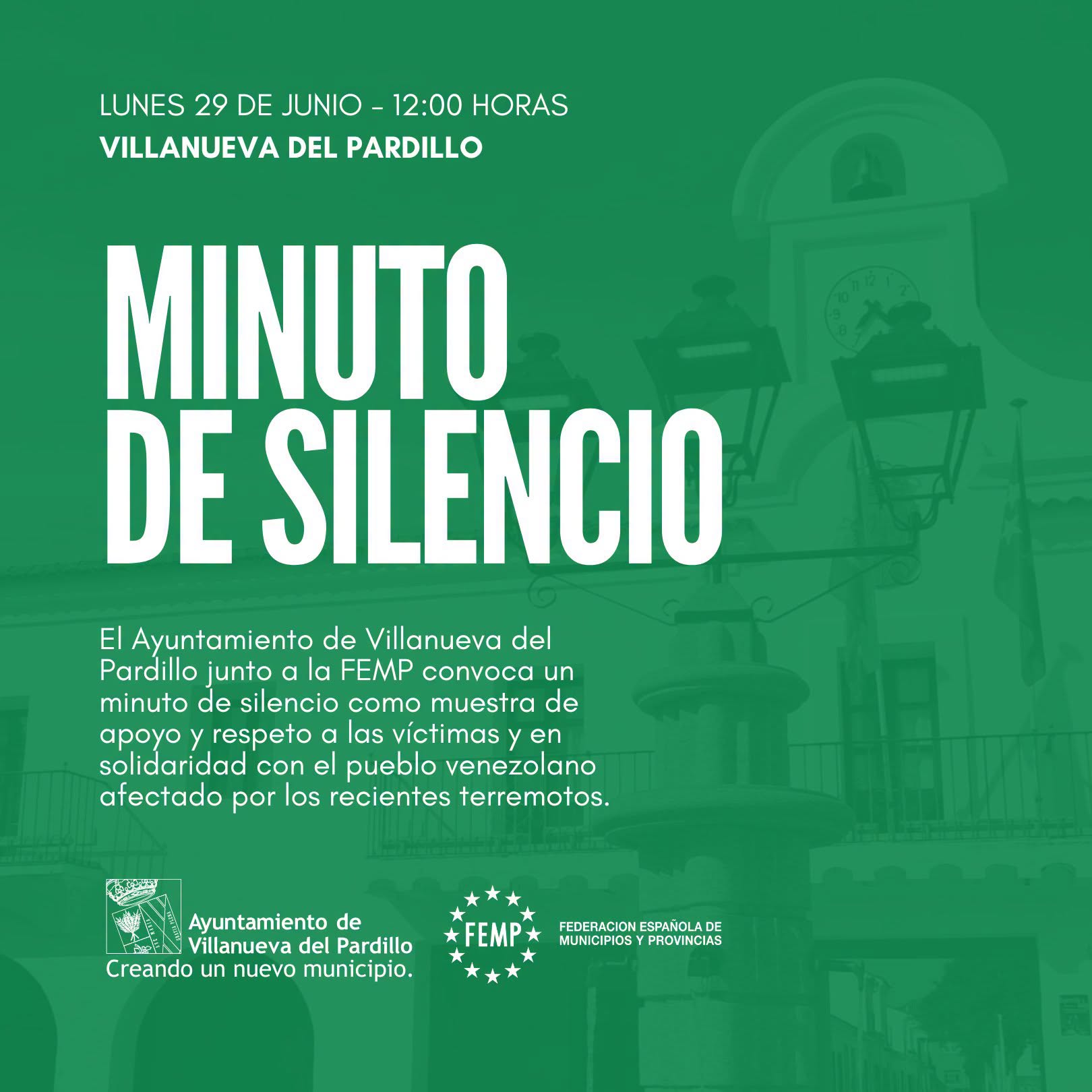 Convocado minuto de silencio en Villanueva del Pardillo