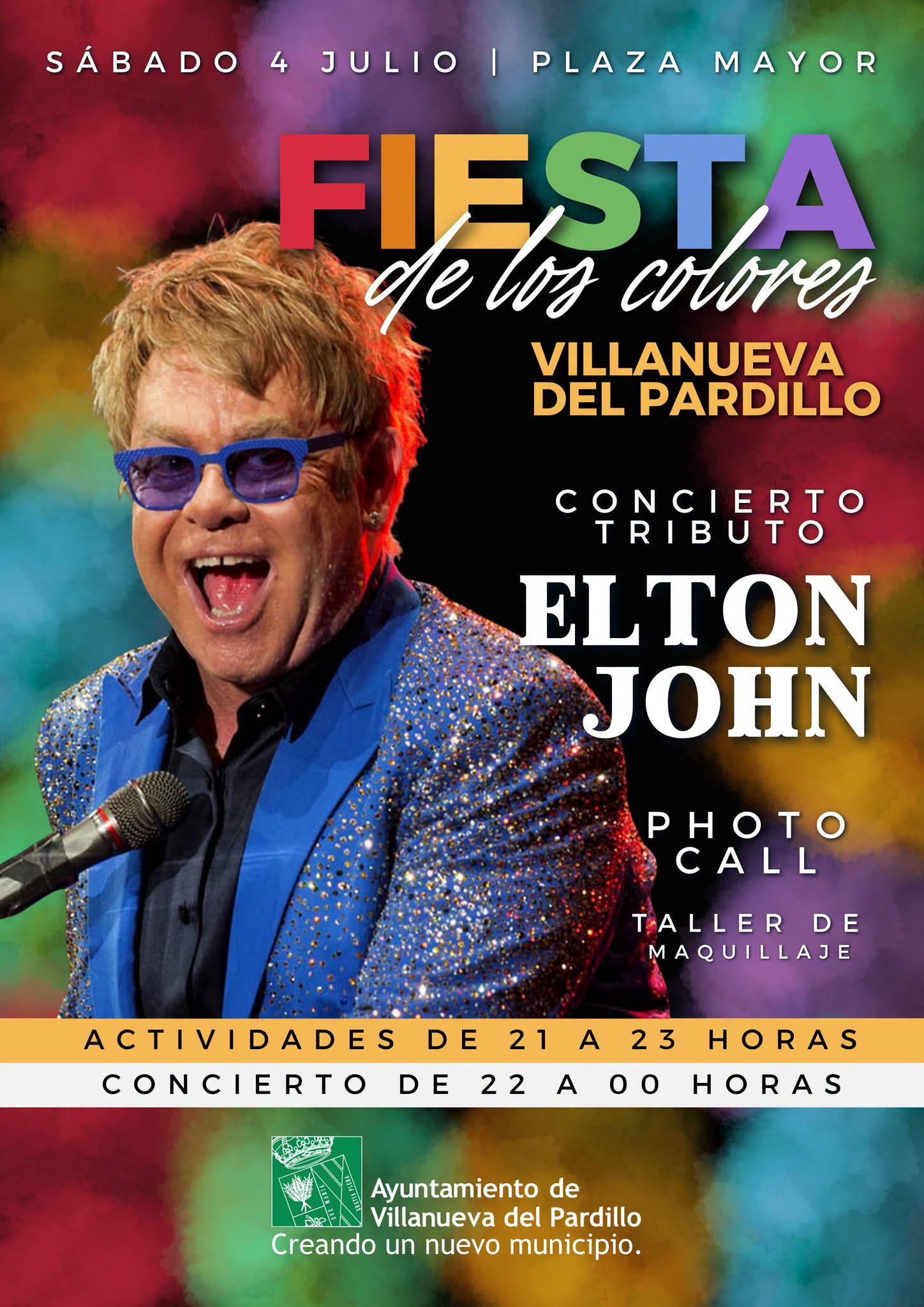 II Fiesta de los Colores con concierto tributo a Elton John en Villanueva del Pardllo