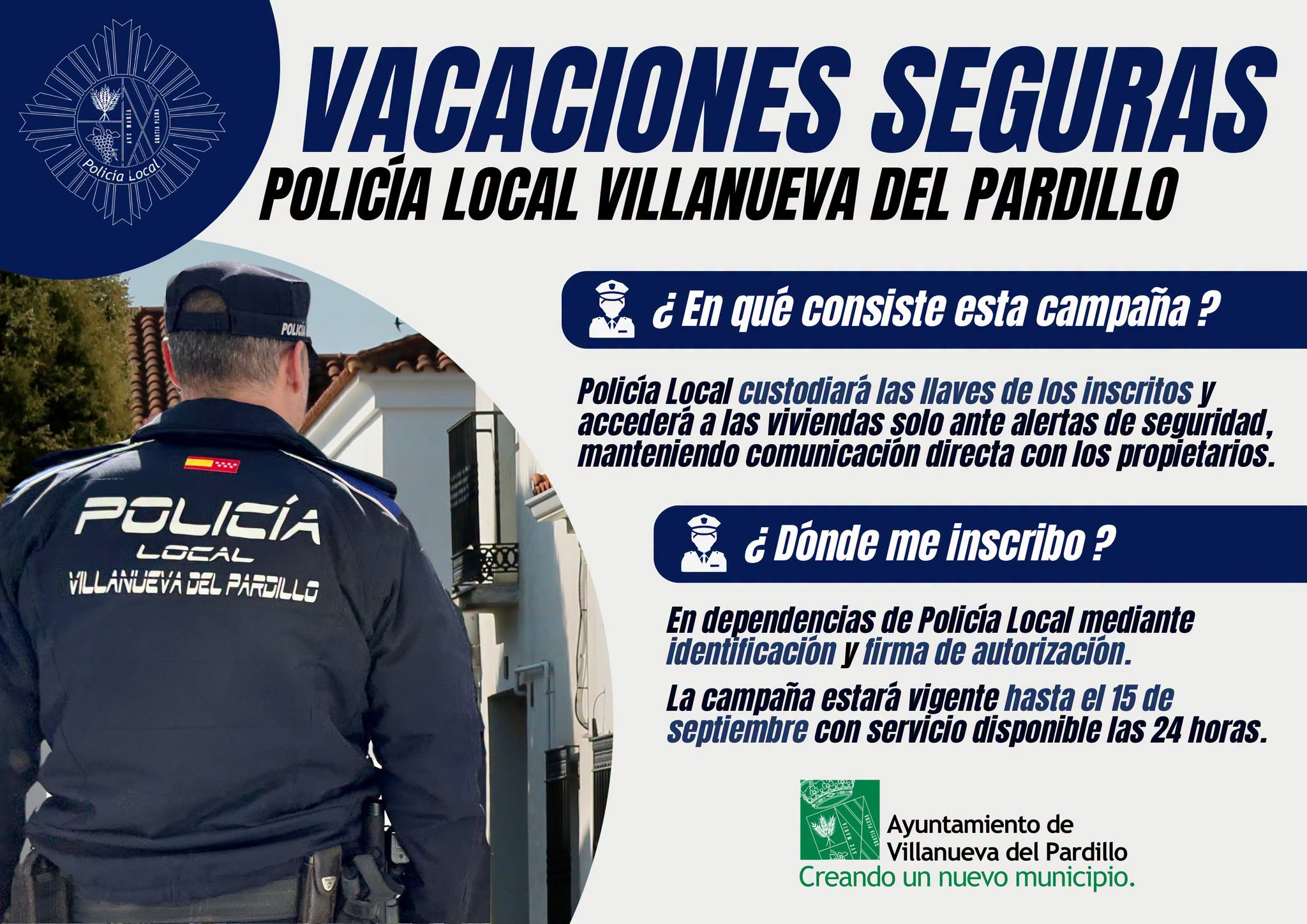 Campaña de Vacaciones Seguras 2026 en Villanueva del Pardillo