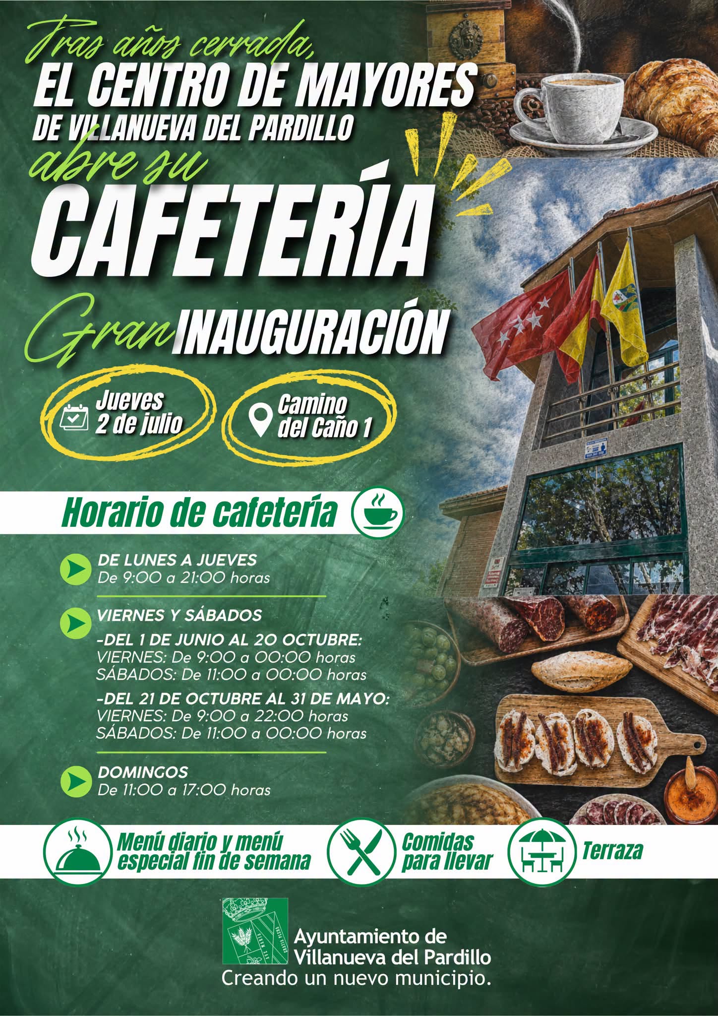 Cumpliendo para avanzar. El Centro de Mayores de Villanueva del Pardillo abre su cafetería tras años cerrada