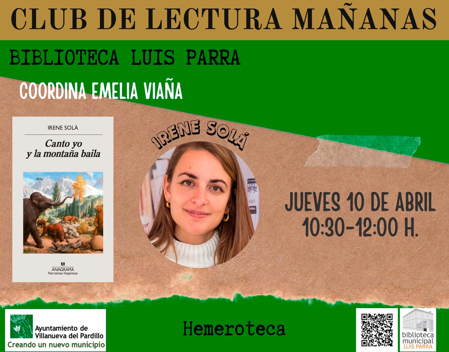 Club de lectura Adultos. Mañana. Jueves 10 de abril'25