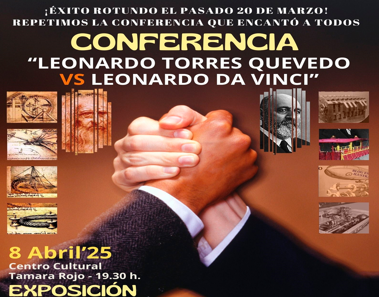 Repetimos Conferencia "Leonardo Torres Quevedo vs Leonardo da Vinci", martes 8 de abril'25