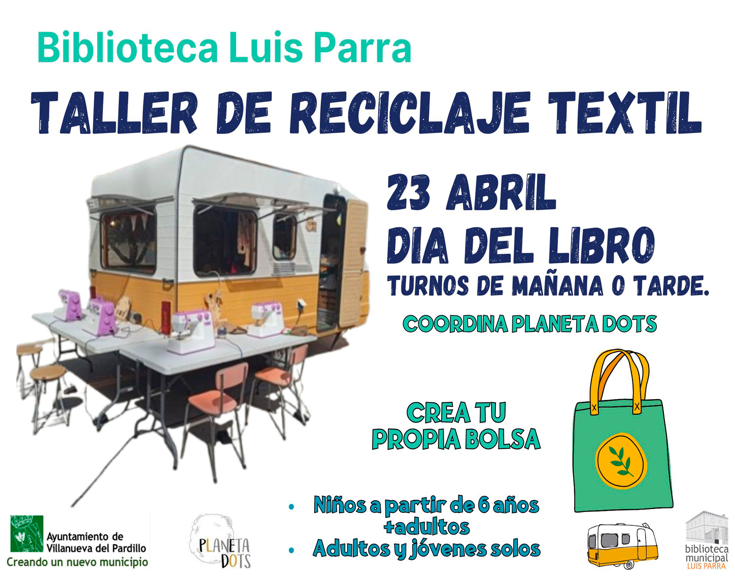 Taller de reciclaje textil en la Biblioteca, miércoles 23 de abril'25