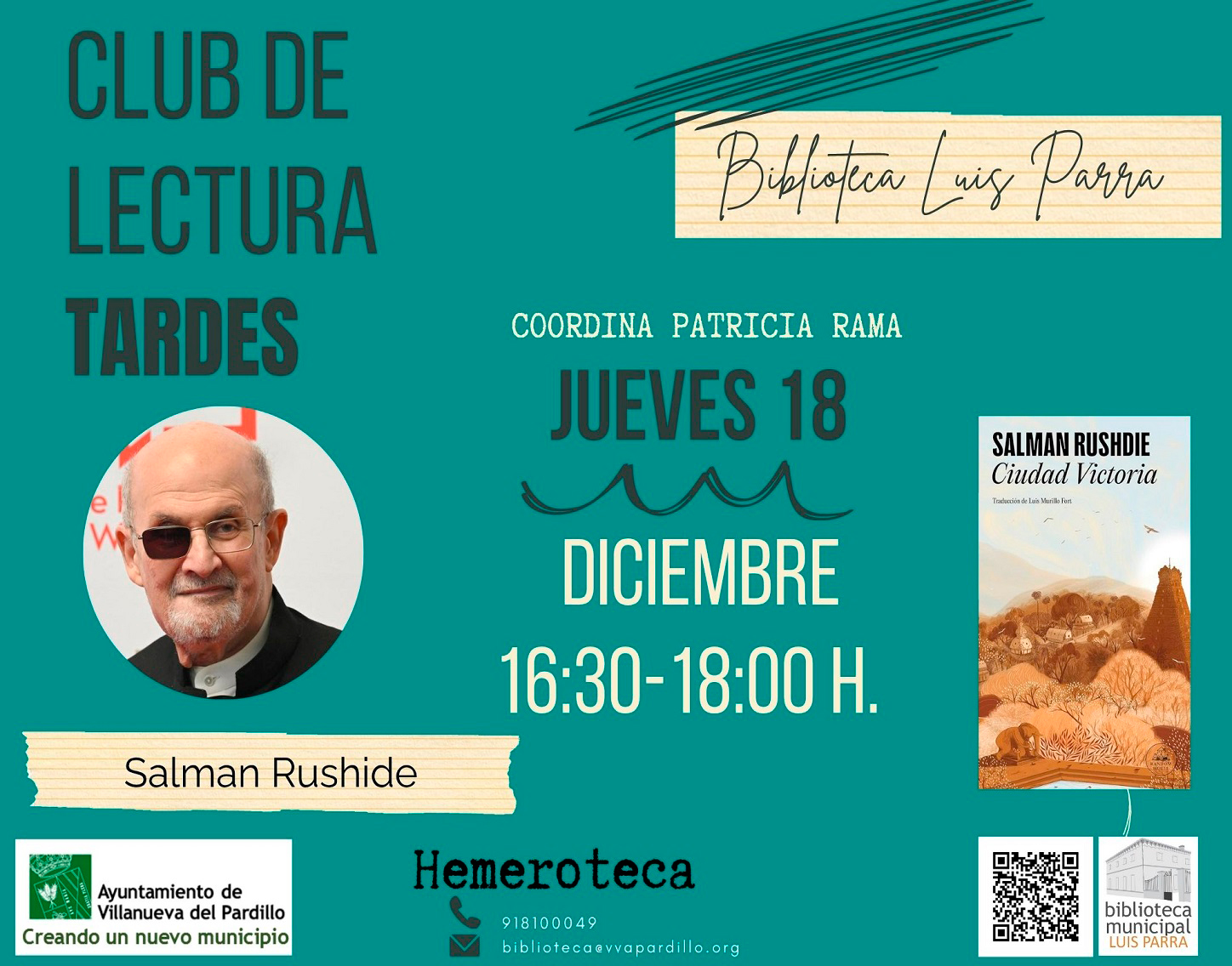 Club de lectura Adultos. Tarde. Jueves 18 de diciembre'25
