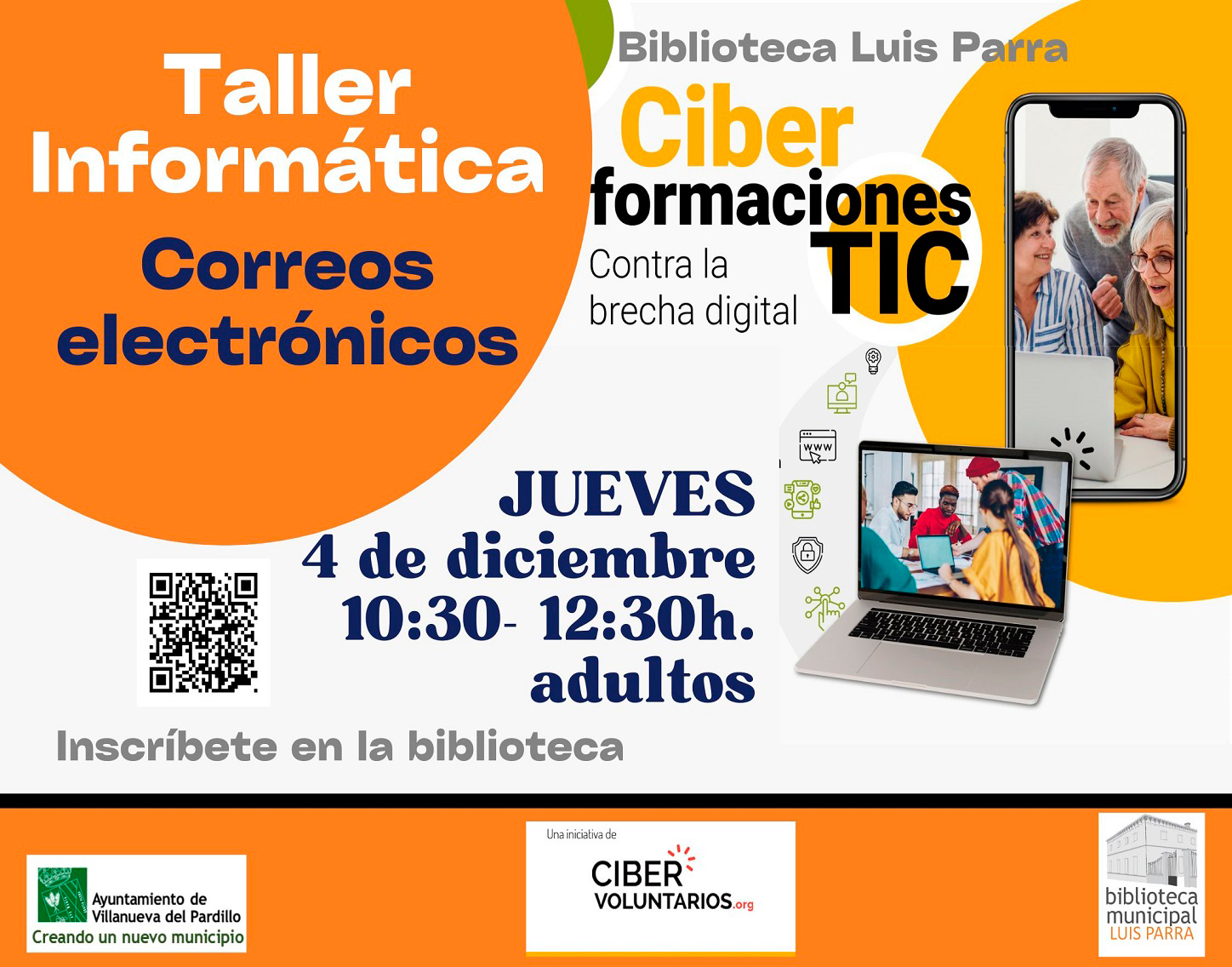 Taller de informática para mayores, jueves 4 de diciembre'25