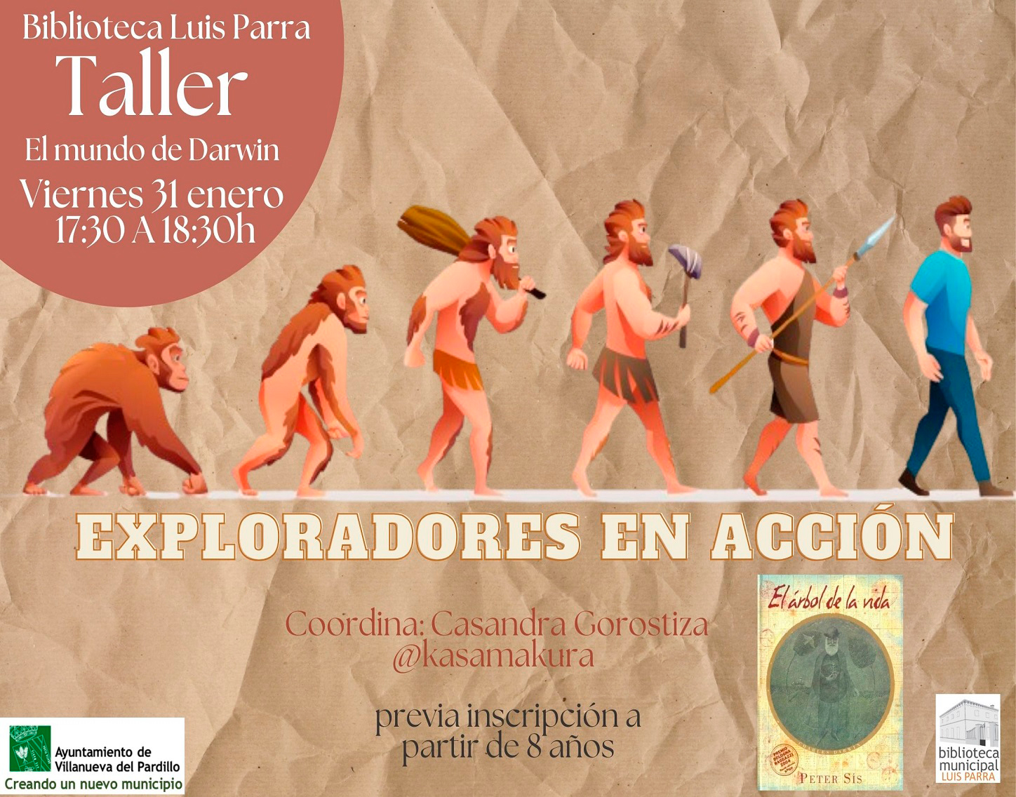 Taller de Exploradores en acción: el mundo de Darwin, viernes 31 enero'25