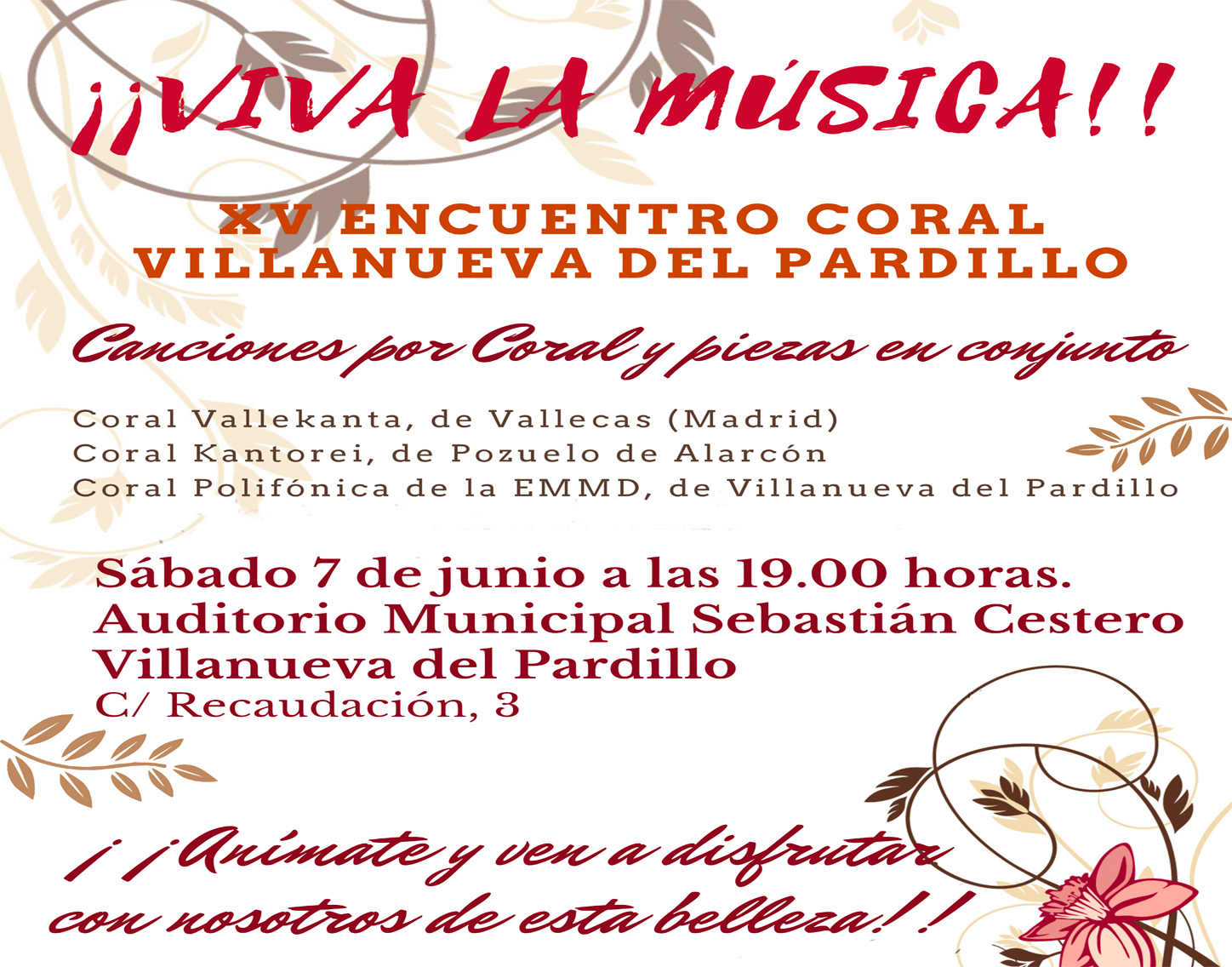 XV Encuentro de Corales de Villanueva del Pardillo, sábado 7 de junio'25