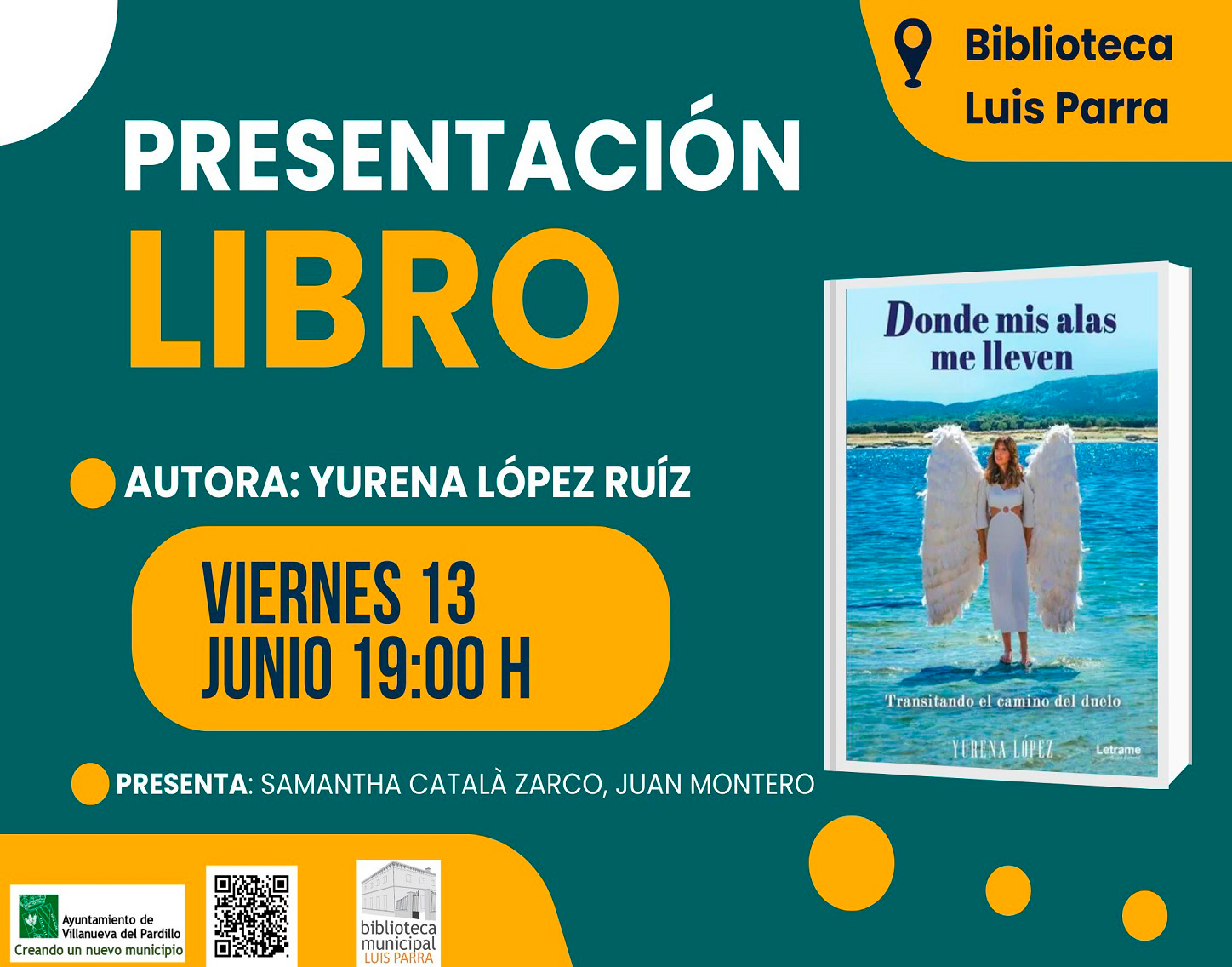 Presentación del libro “Donde mis alas me lleven“, viernes 13 de junio'25