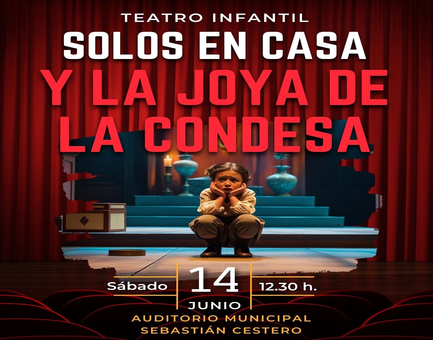 Teatro Infantil "Solos en casa y la joya de la condesa", sábado 14 de junio'25
