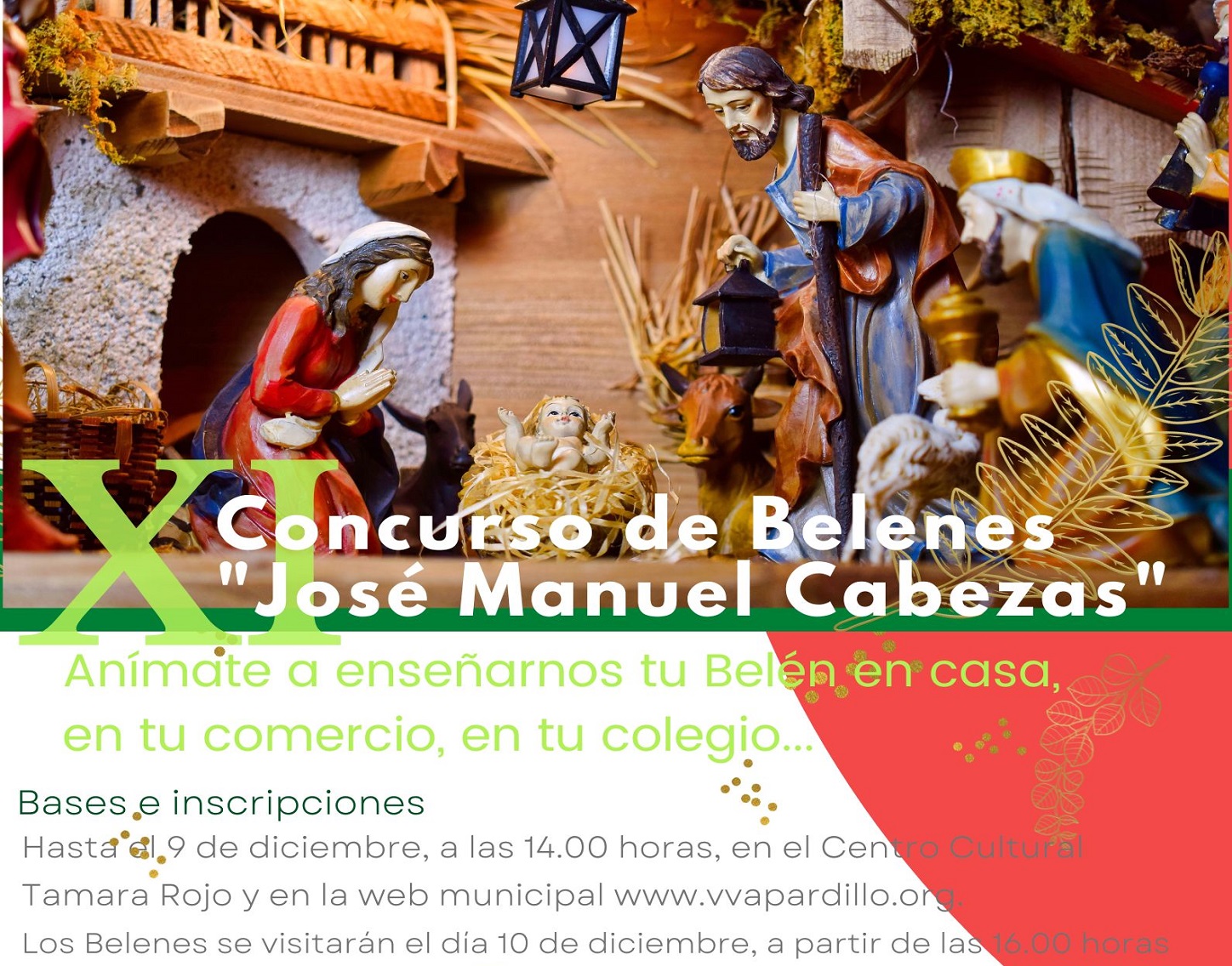 Enséñanos tu Belén y gana premios. XI Concurso de Belenes 2025 Villanueva del Pardillo