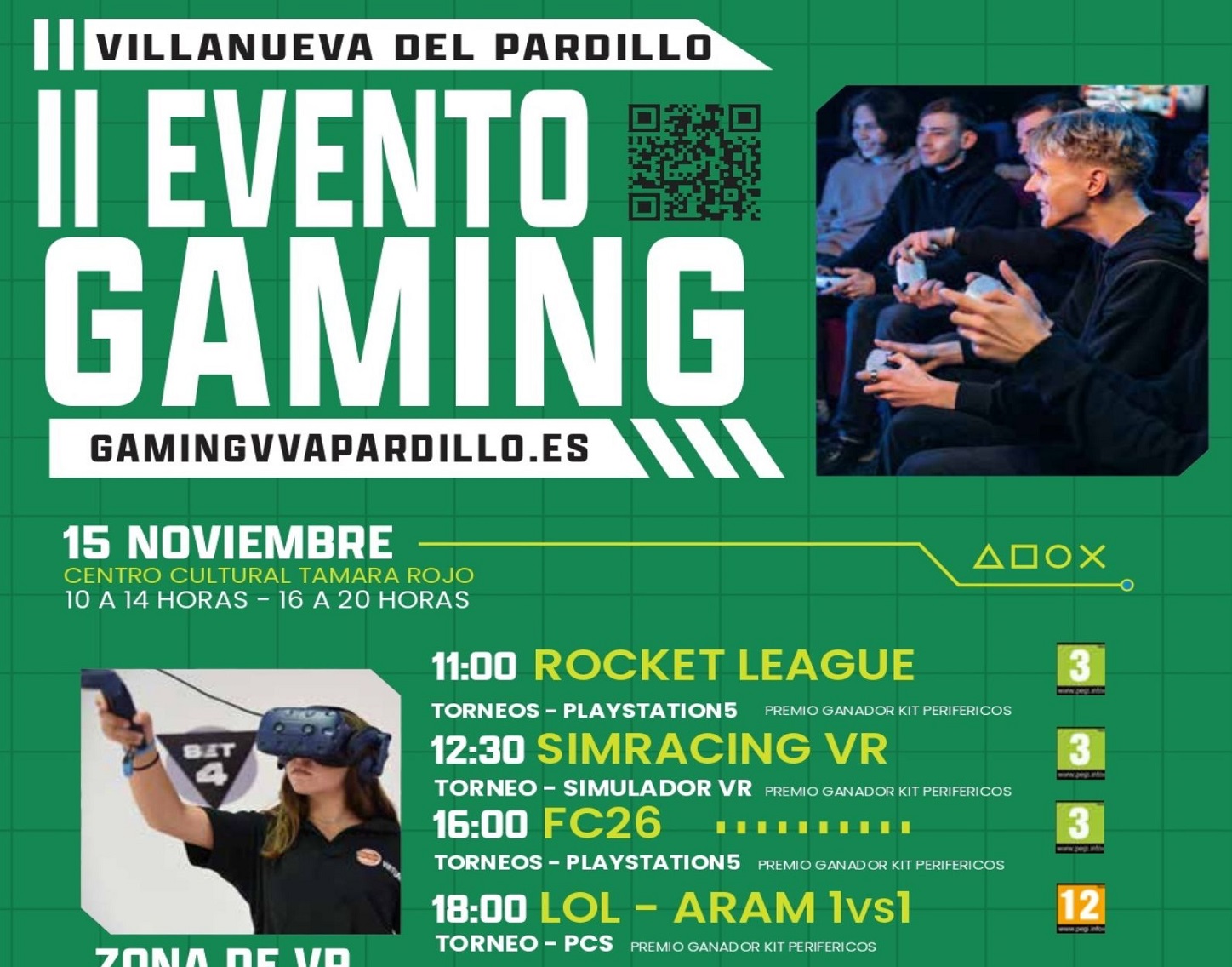 II Evento Gaming en Villanueva del Pardillo, sábado 15 de noviembre'25