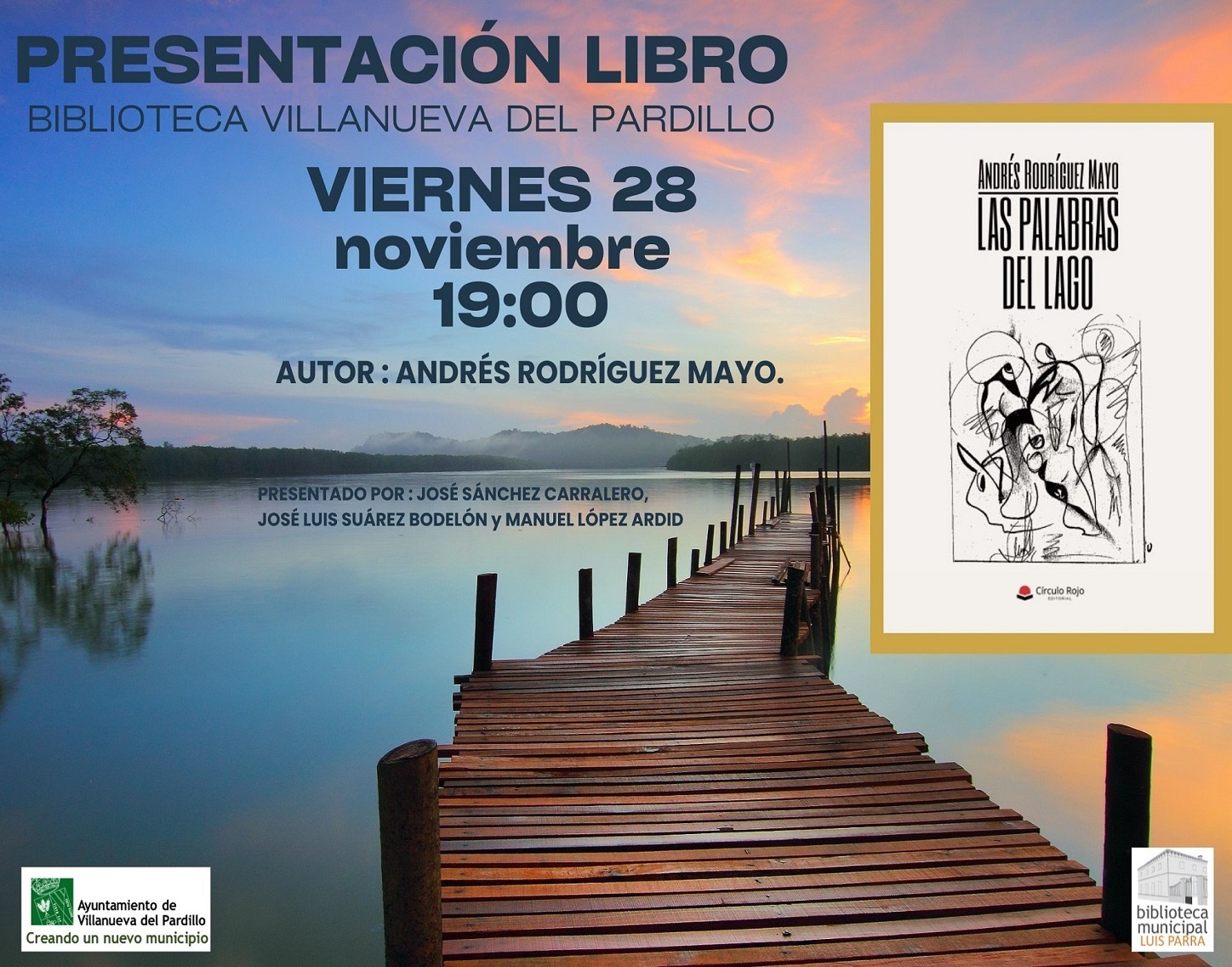 Presentación del libro “Las palabras del lago”, viernes 28 de noviembre'25