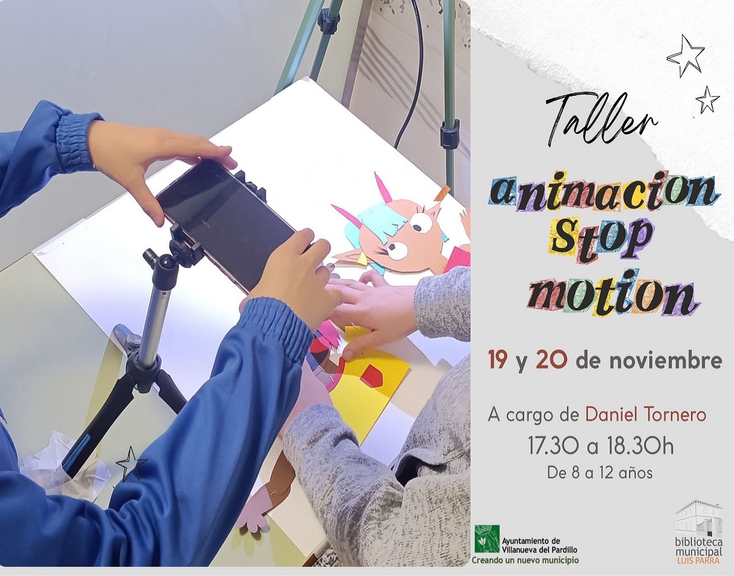 Taller de Animación Stop Motion, 19 y 20 de noviembre'25