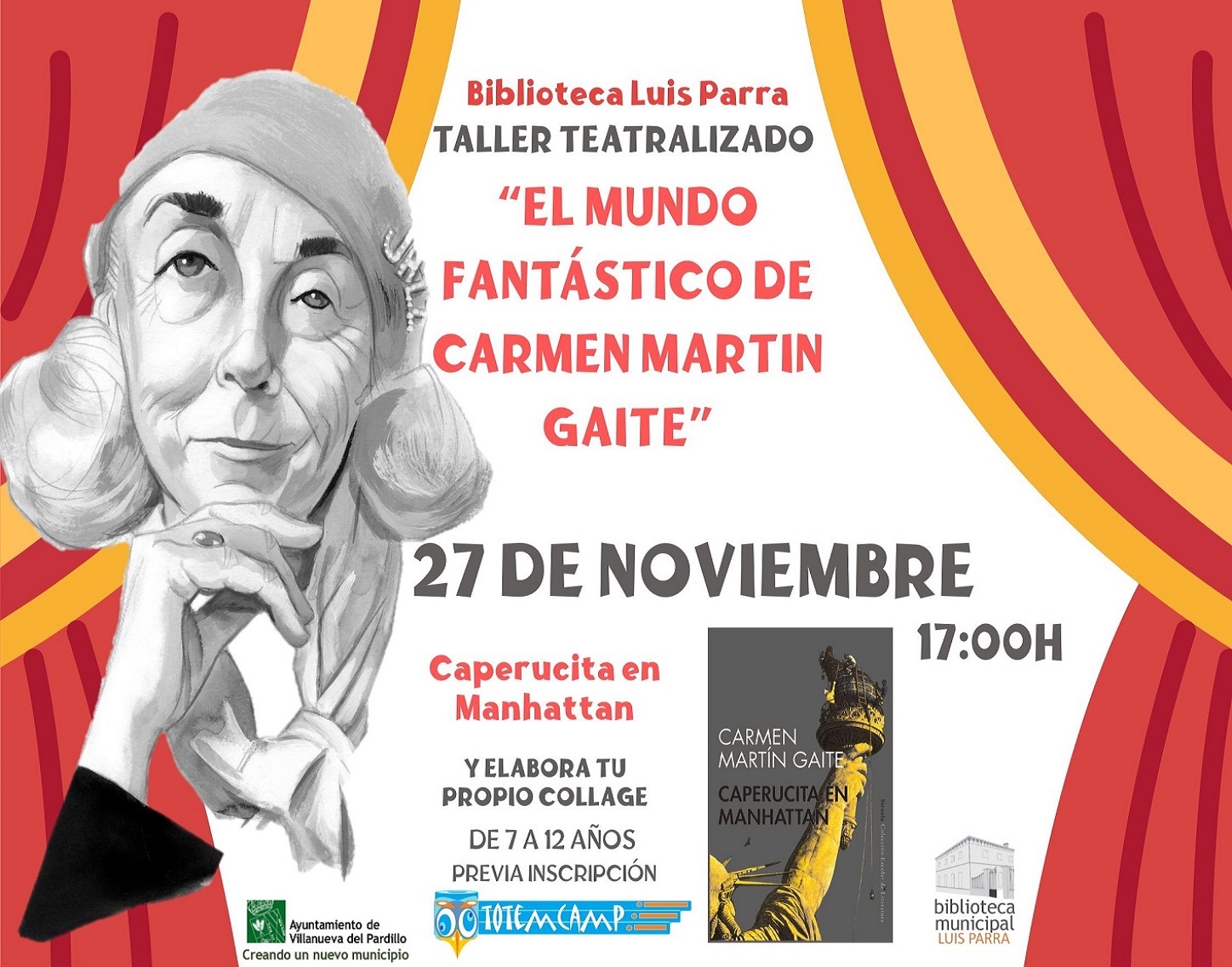 Taller teatralizado "El mundo fantástico de Carmen Martín Gaite", 27 de noviembre'25