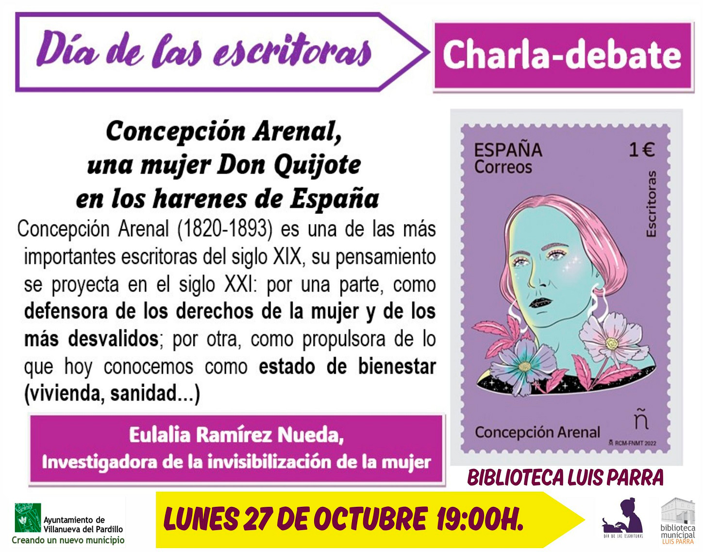 Charla en la Biblioteca Municipal: Concepción Arenal