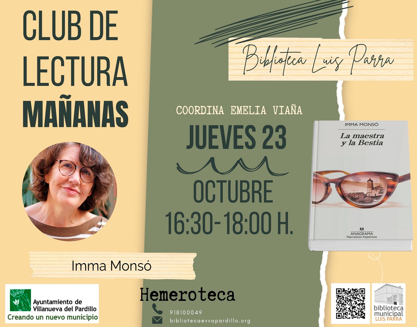 Club de lectura Adultos. Mañana. Jueves 23 de octubre'25