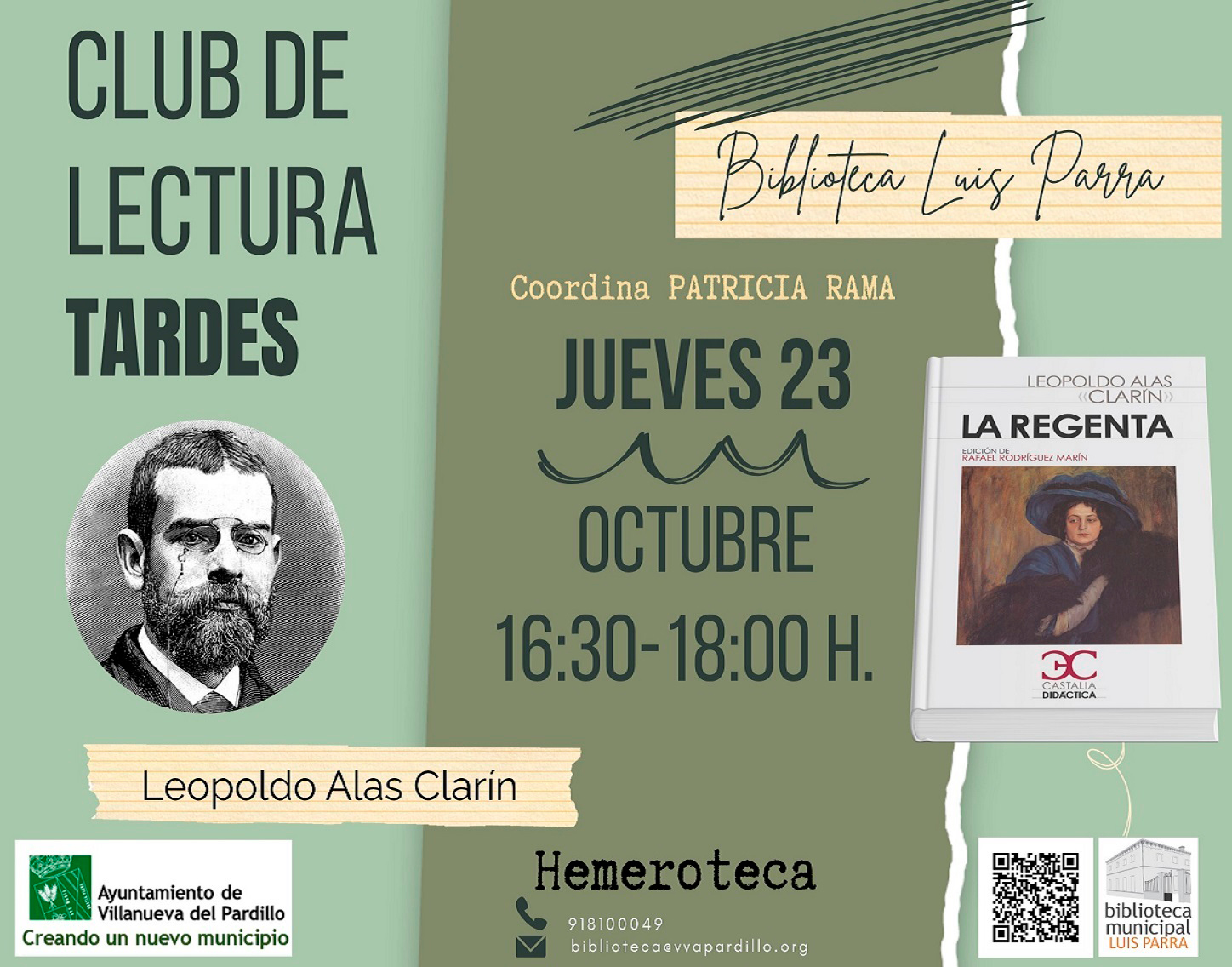 Club de lectura Adultos. Tarde. Jueves 23 de octubre'25