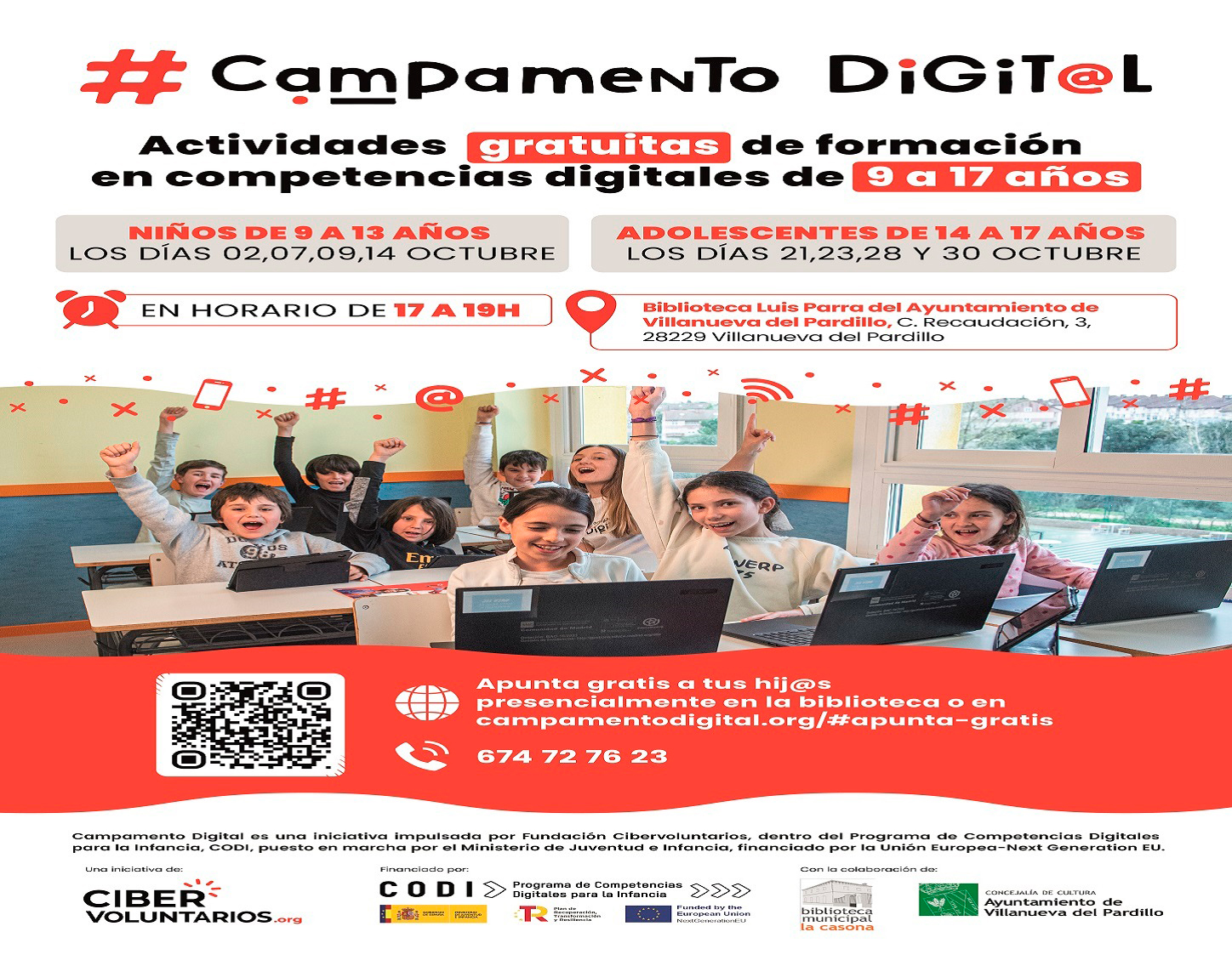 Inscripciones Campamento digital, informática para jóvenes