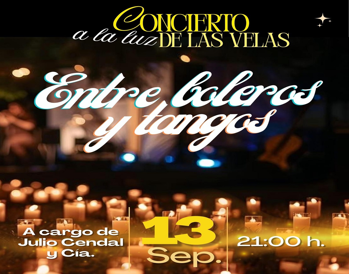 Concierto a la luz de las velas, sábado 13 de septiembre'25