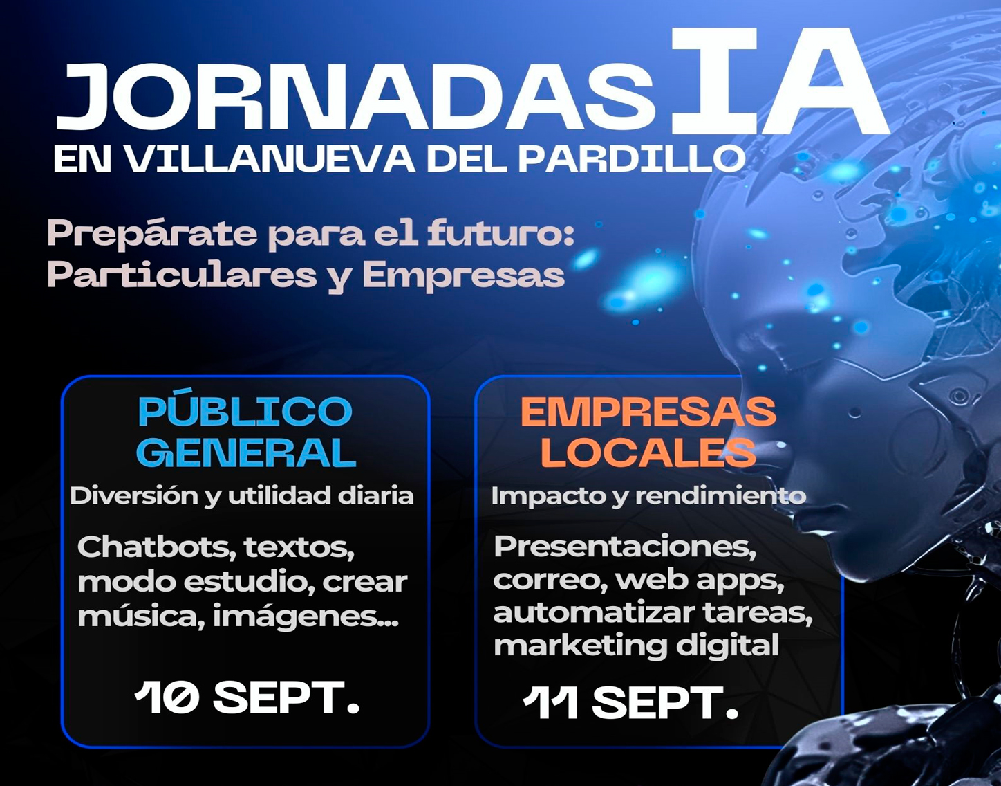 I Jornadas de IA, miércoles 10 y jueves 11 de septiembre'25