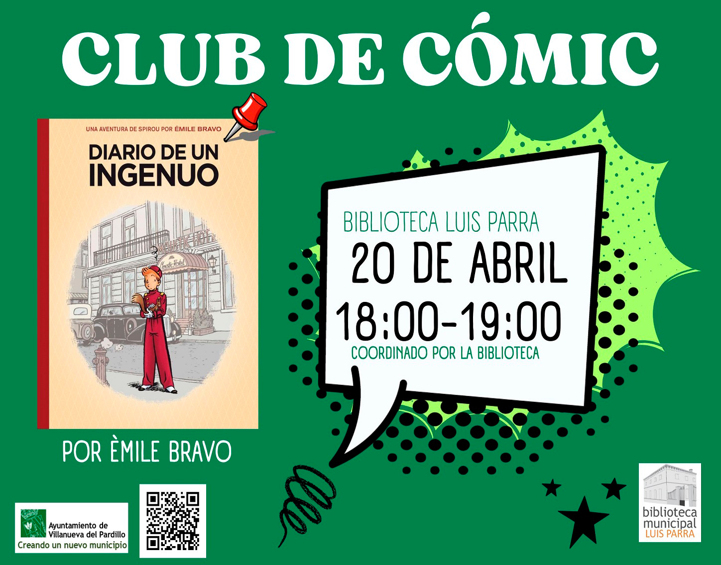Club de lectura de cómic, lunes 20 de abril'26