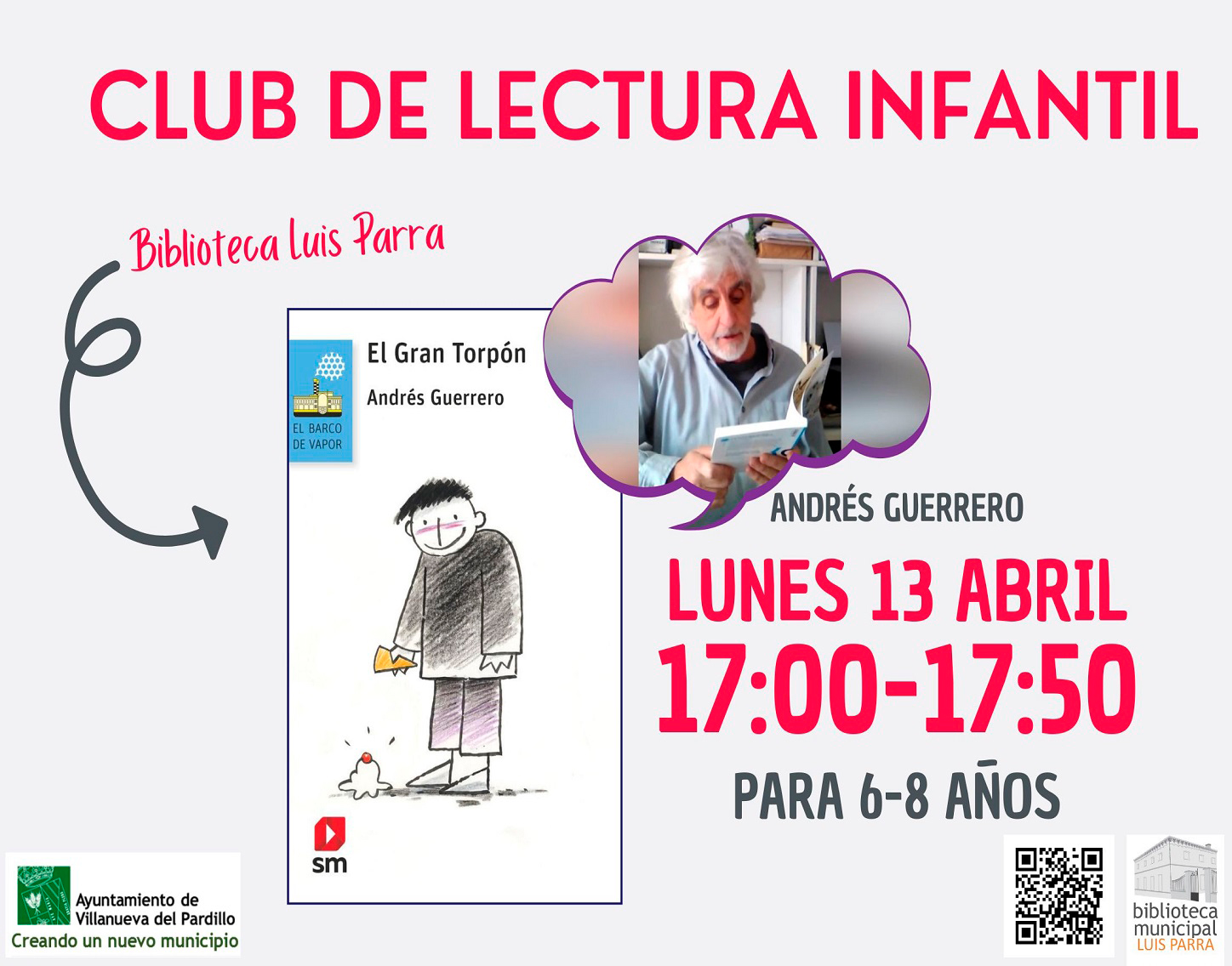 Club de lectura Infantil, lunes 13 de abril'26